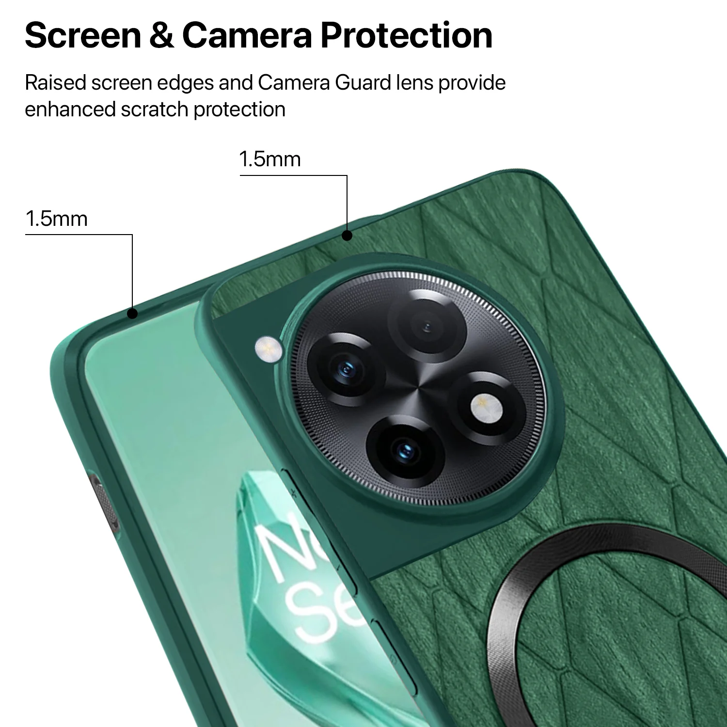 Vaku ® OnePlus 12R Diamond Plume Pattern Magnetic Magsafe Back Cover - Image 10