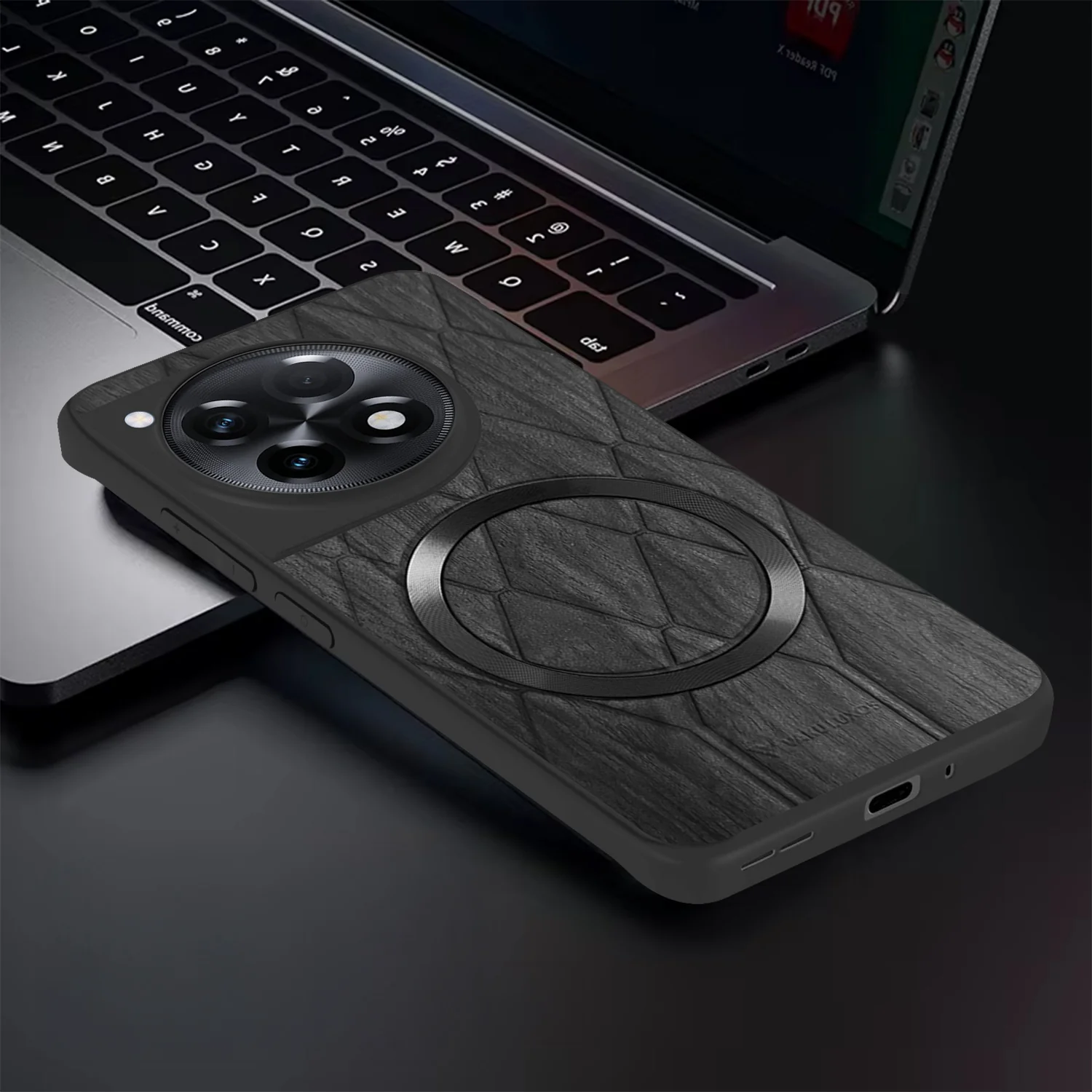 Vaku ® OnePlus 12R Diamond Plume Pattern Magnetic Magsafe Back Cover - Image 12