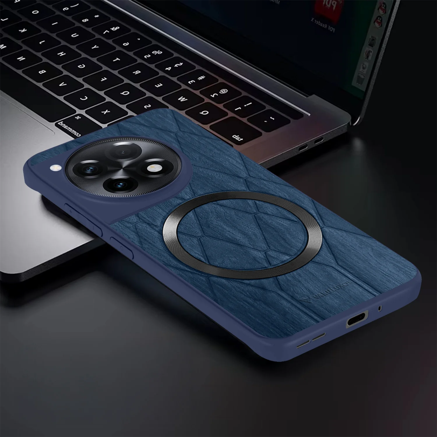 Vaku ® OnePlus 12R Diamond Plume Pattern Magnetic Magsafe Back Cover - Image 15
