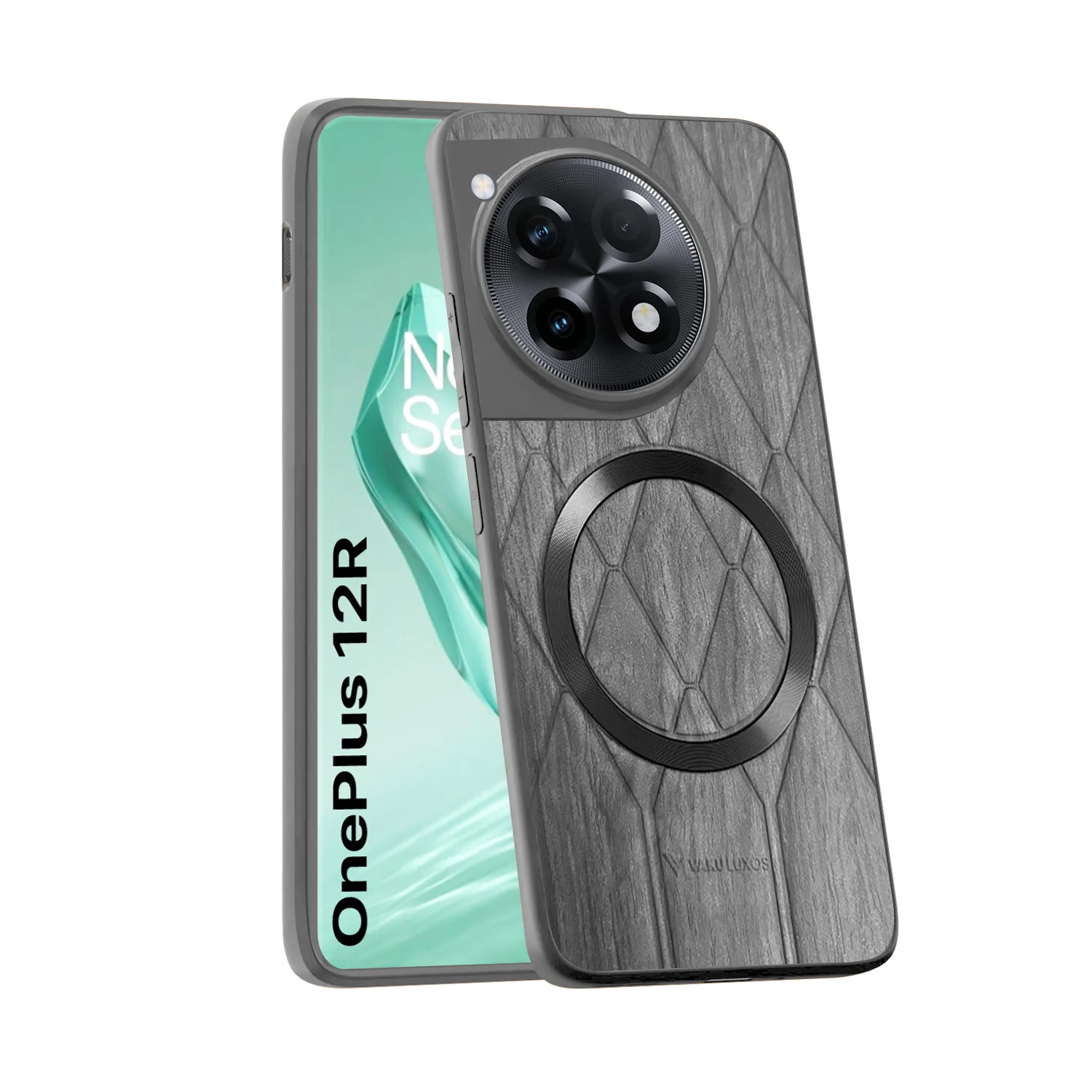 Vaku ® OnePlus 12R Diamond Plume Pattern Magnetic Magsafe Back Cover - Image 5