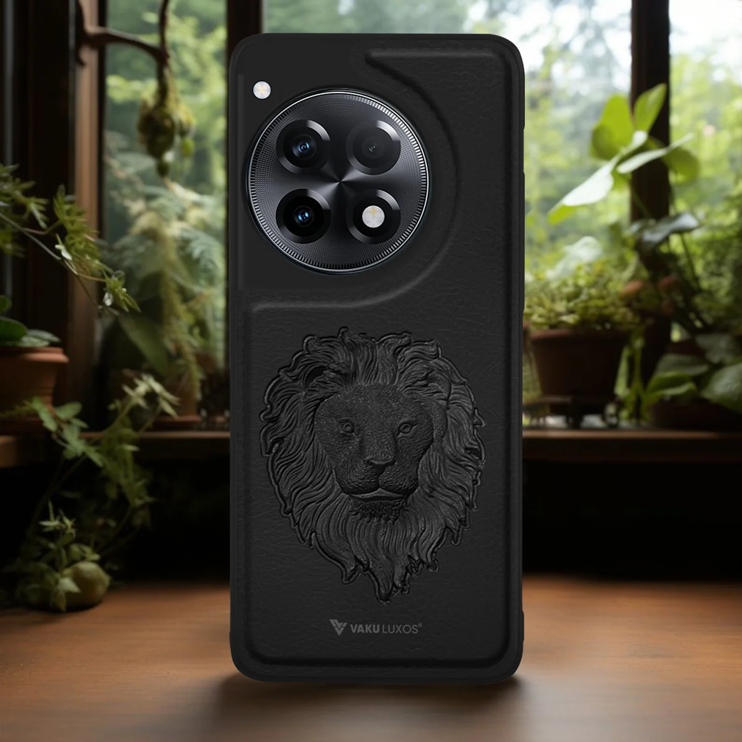 Vaku ® OnePlus 12R Lion Embossed Luxury Designer Leather Back Cover - Image 12