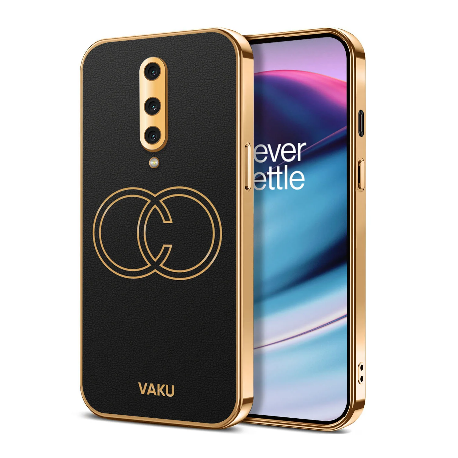 Vaku® OnePlus 8 Skylar Leather Pattern Gold Electroplated Soft TPU Back Cover - Image 10