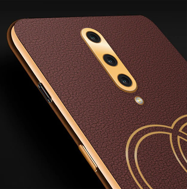 Vaku® OnePlus 8 Skylar Leather Pattern Gold Electroplated Soft TPU Back Cover - Image 12
