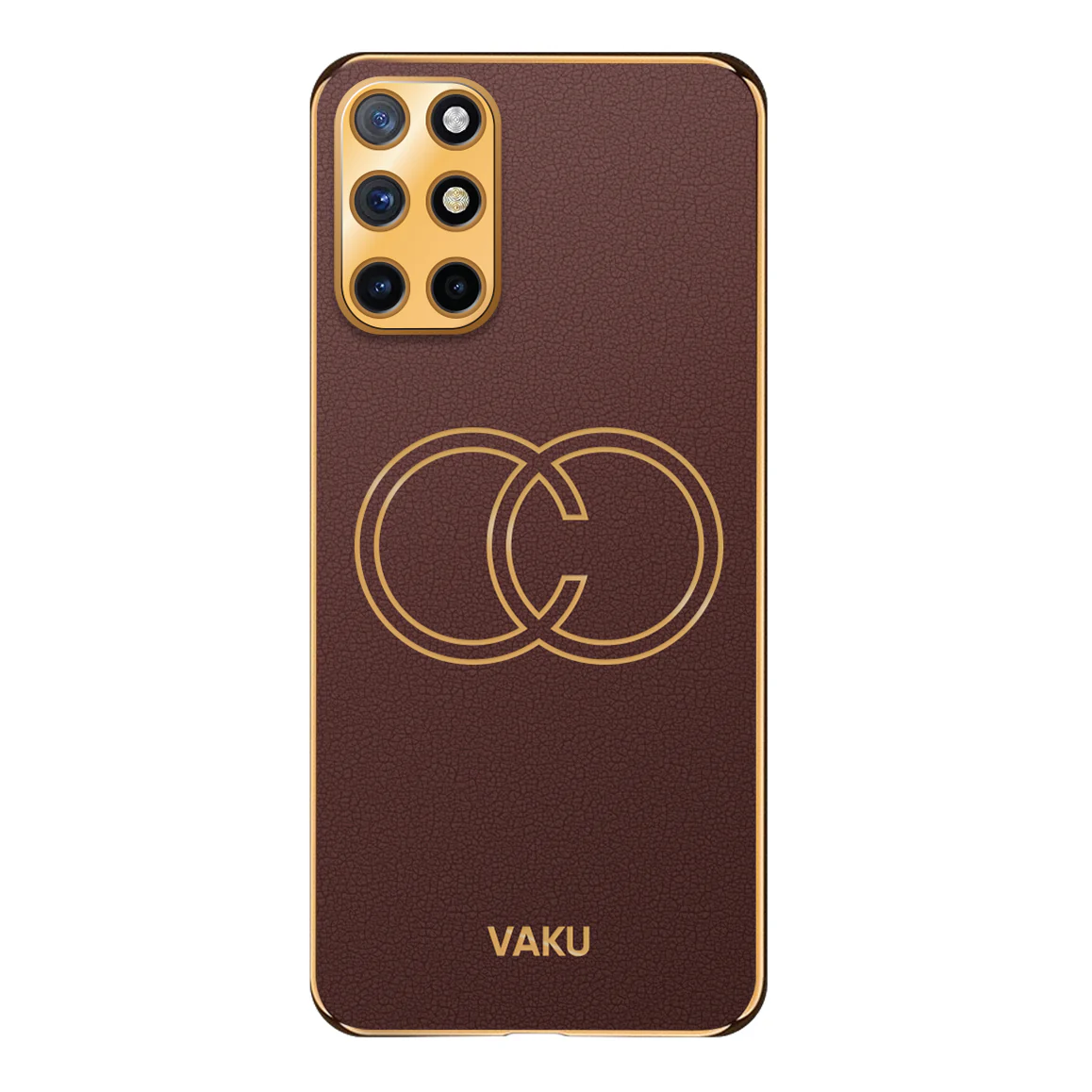 Vaku® OnePlus 8T Skylar Leather Pattern Gold Electroplated Soft TPU Back Cover - Image 13