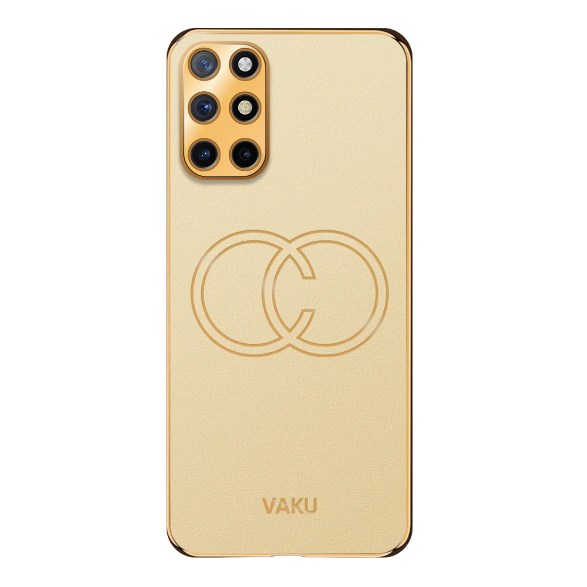 Vaku® OnePlus 8T Skylar Leather Pattern Gold Electroplated Soft TPU Back Cover - Image 7