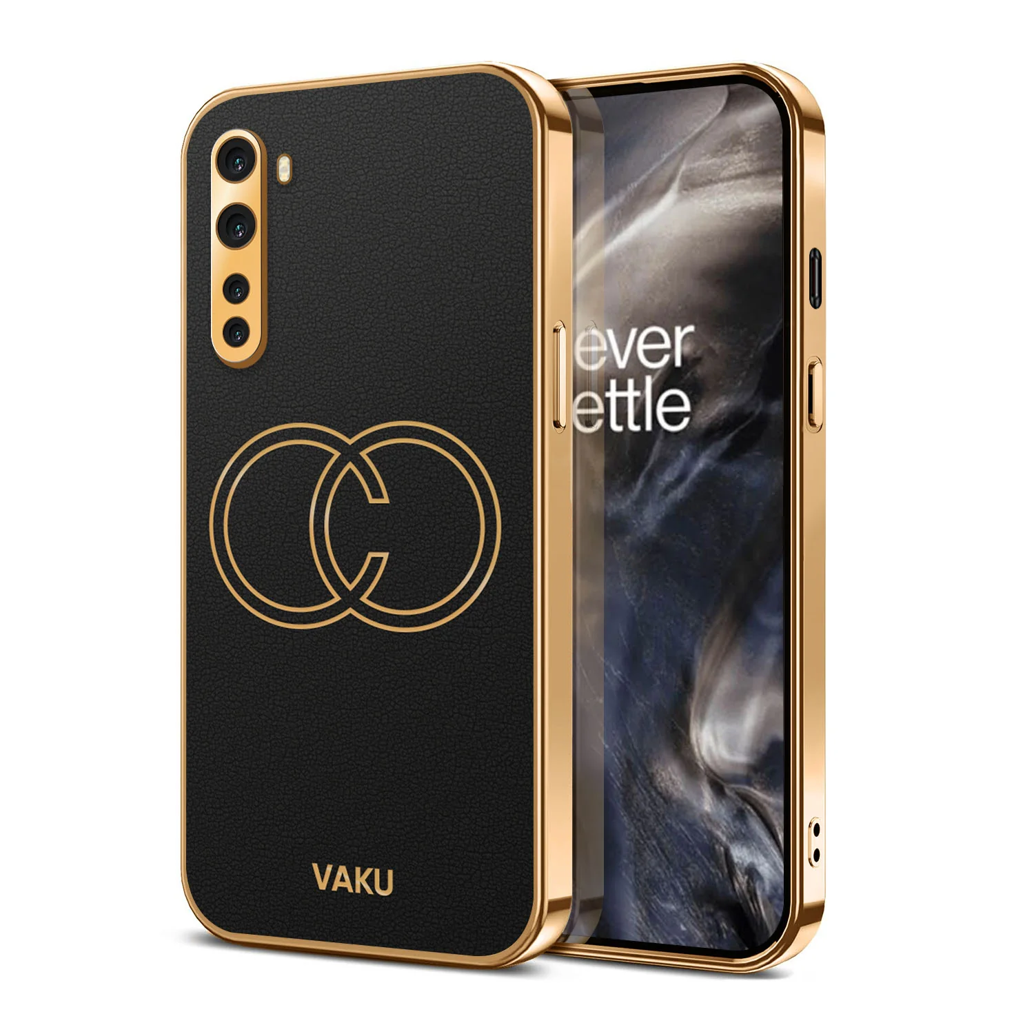 Vaku® Oneplus Nord 4G Skylar Leather Pattern Gold Electroplated Soft TPU Back Cover - Image 11