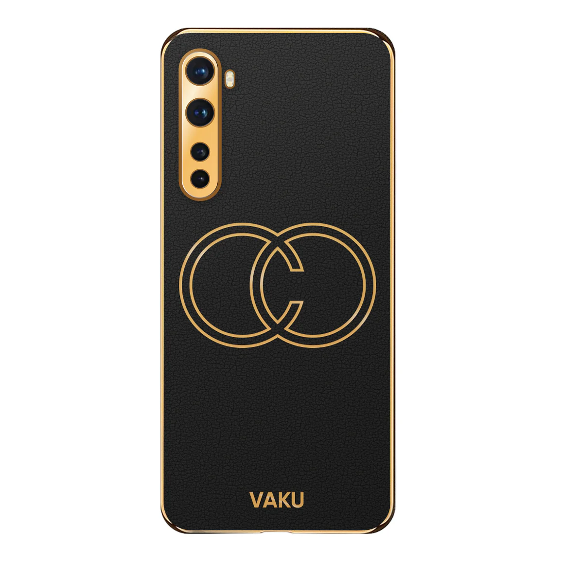 Vaku® Oneplus Nord 4G Skylar Leather Pattern Gold Electroplated Soft TPU Back Cover - Image 9