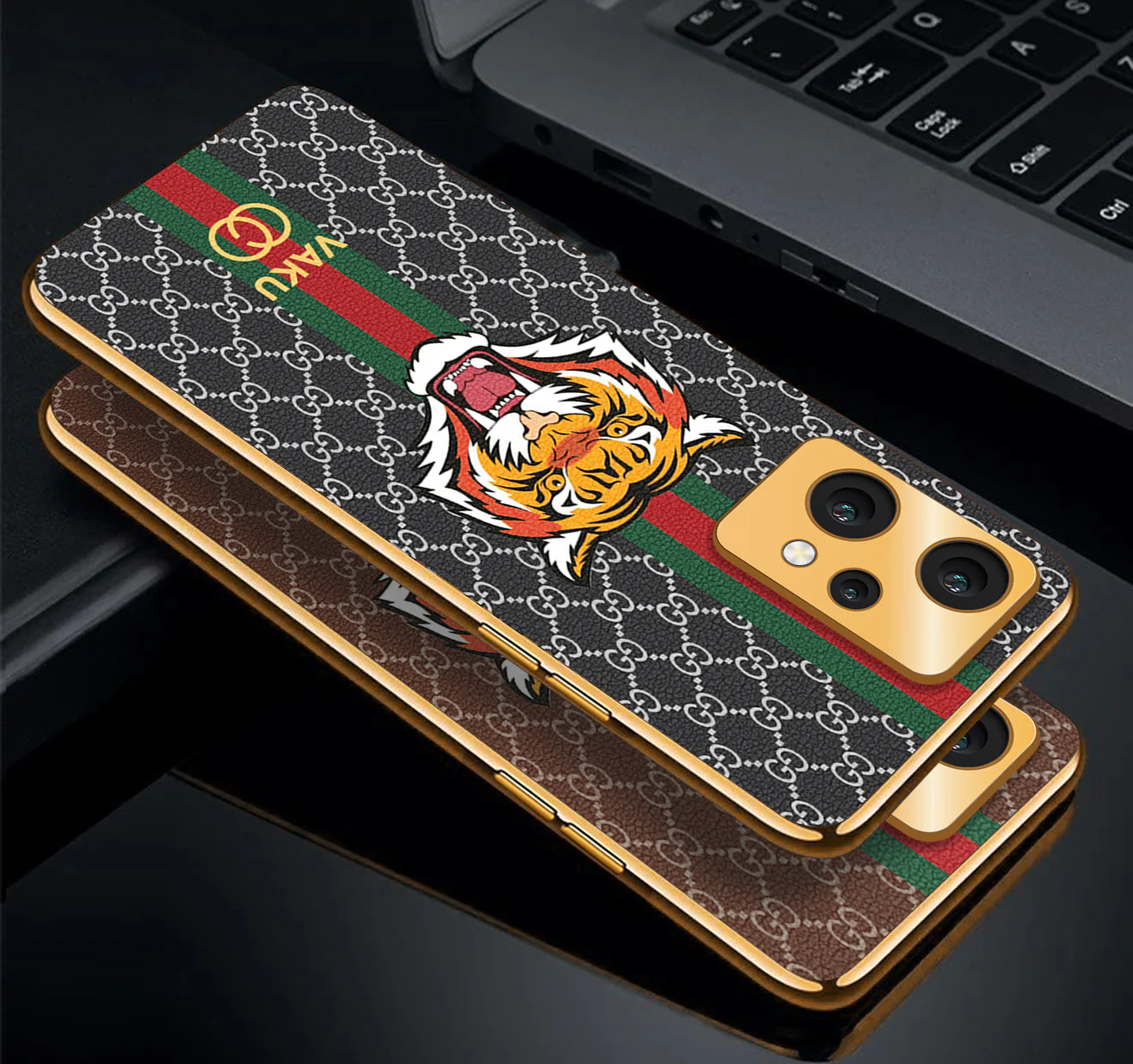 Vaku® OnePlus Nord CE 2 Lite 5G Lynx Designer Leather Pattern Gold Electroplated Soft TPU Back Cover Case - Image 16