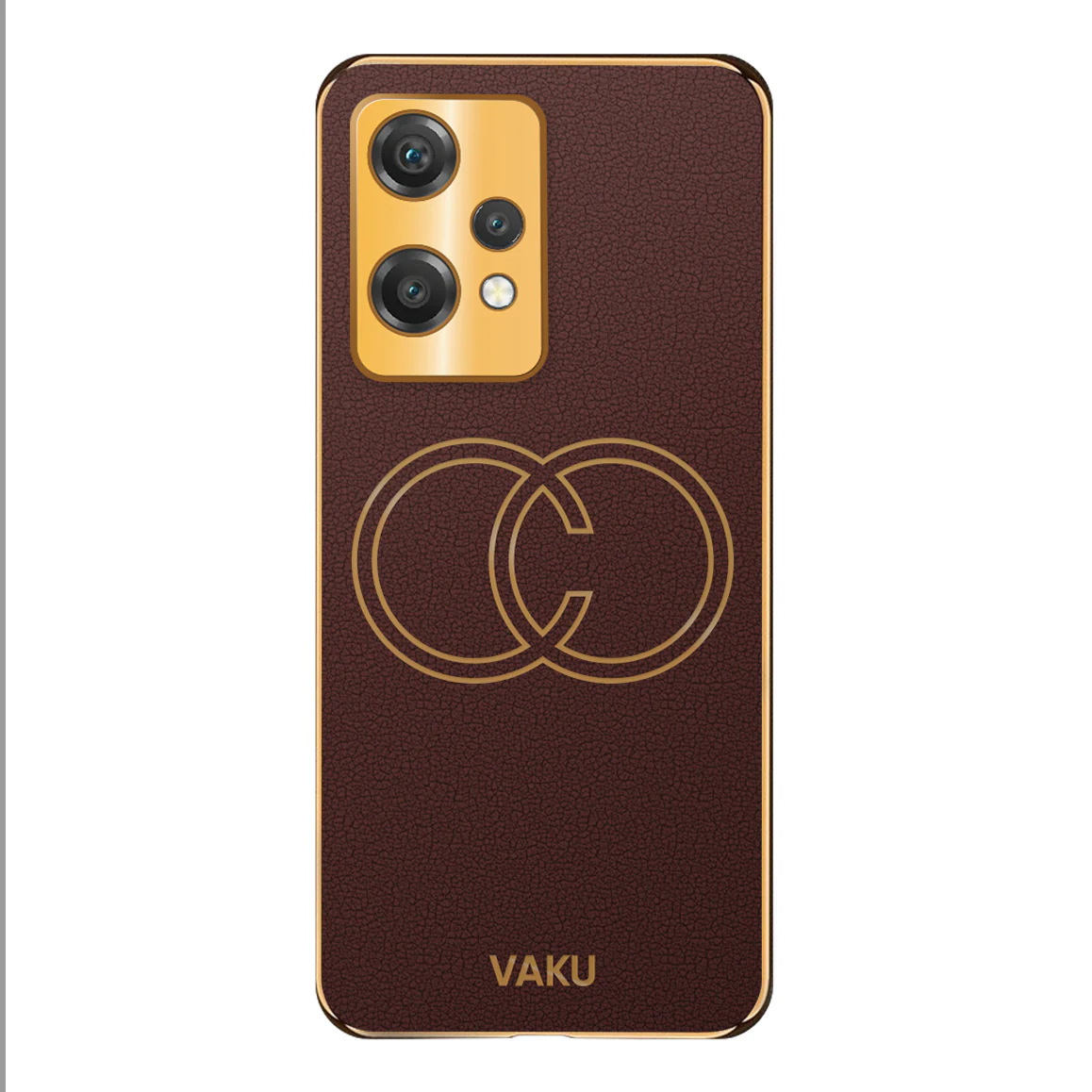 Vaku® OnePlus Nord CE 2 Lite 5G Skylar Leather Pattern Gold Electroplated Soft TPU Back Cover - Image 11