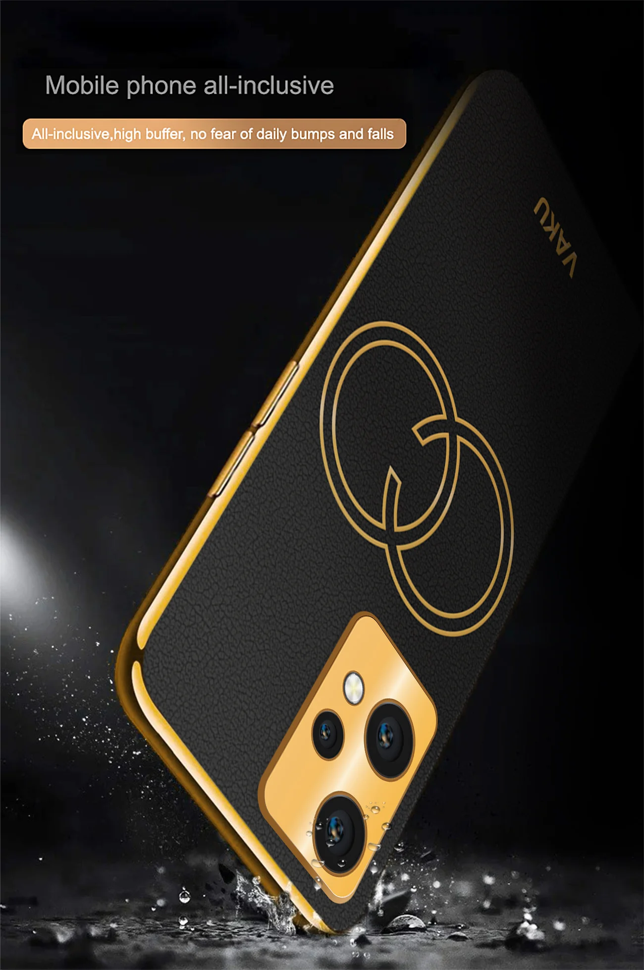 Vaku® OnePlus Nord CE 2 Lite 5G Skylar Leather Pattern Gold Electroplated Soft TPU Back Cover - Image 12
