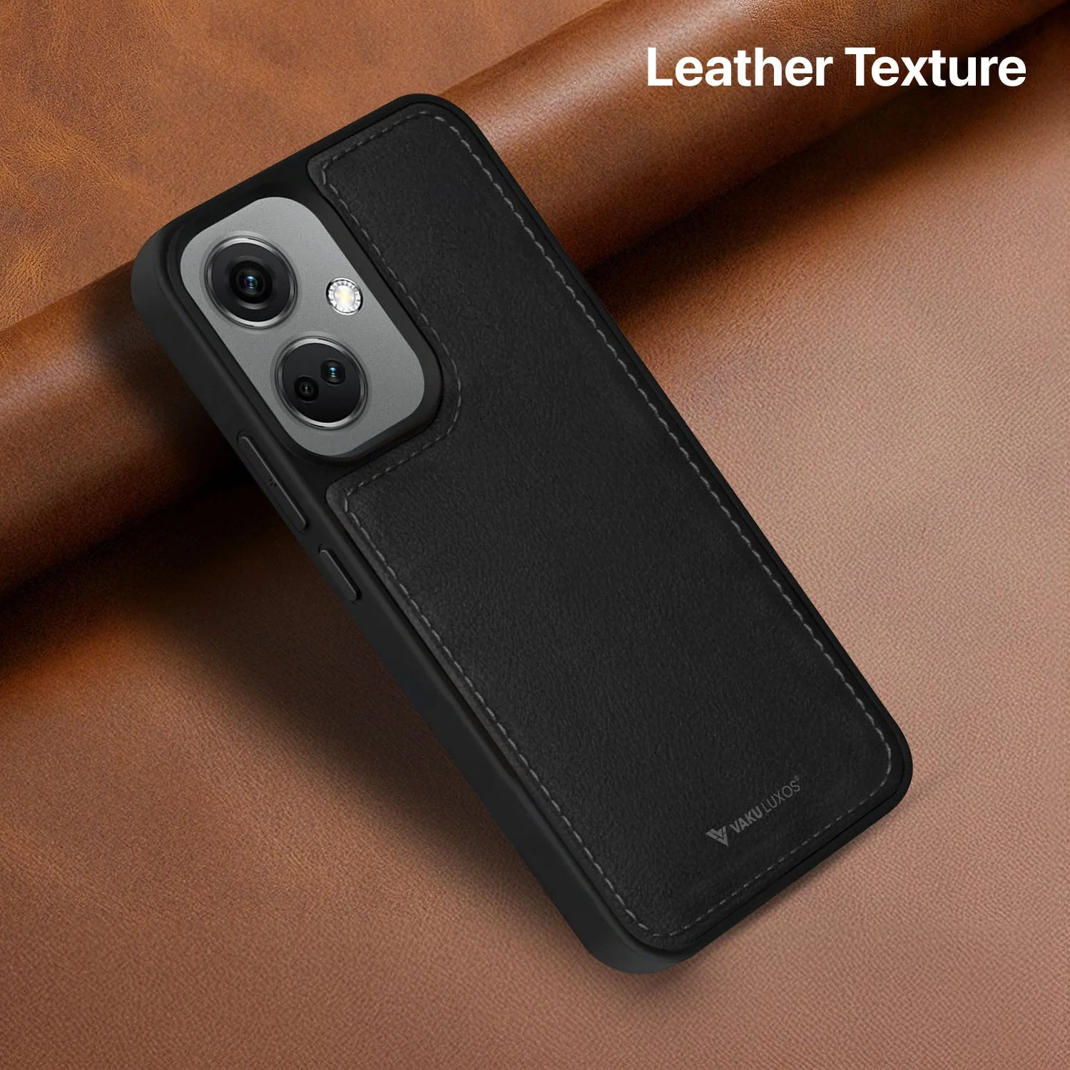 Vaku ® OnePlus Nord CE 3 5G Luxe Premium Leather Stitched Protective Back Cover - Image 10