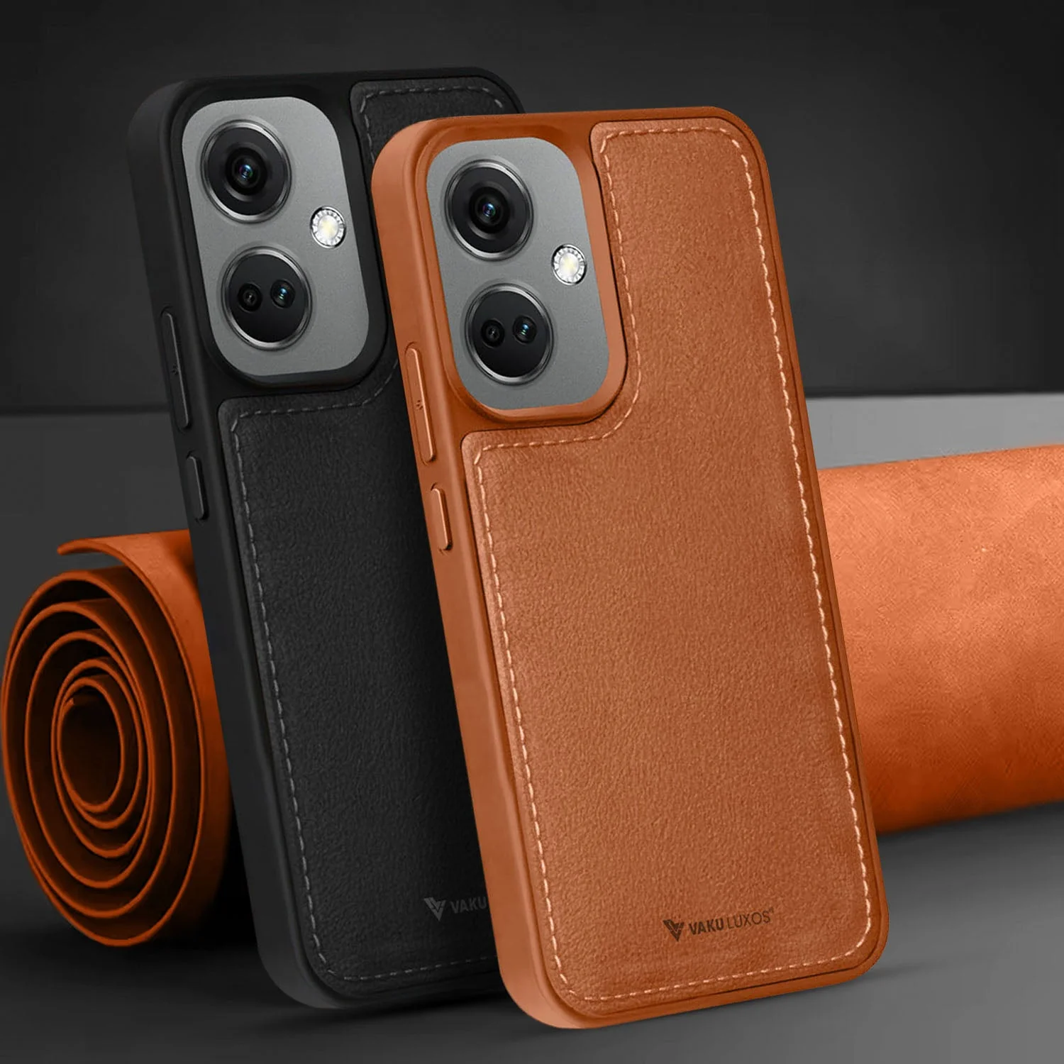 Vaku ® OnePlus Nord CE 3 5G Luxe Premium Leather Stitched Protective Back Cover - Image 13