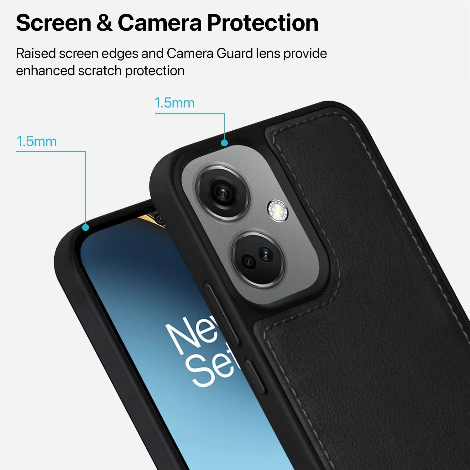 Vaku ® OnePlus Nord CE 3 5G Luxe Premium Leather Stitched Protective Back Cover - Image 2