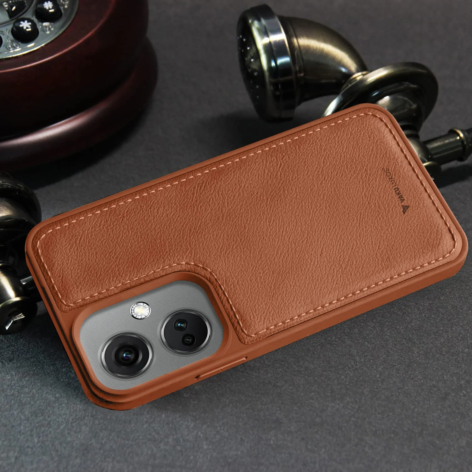 Vaku ® OnePlus Nord CE 3 5G Luxe Premium Leather Stitched Protective Back Cover - Image 8