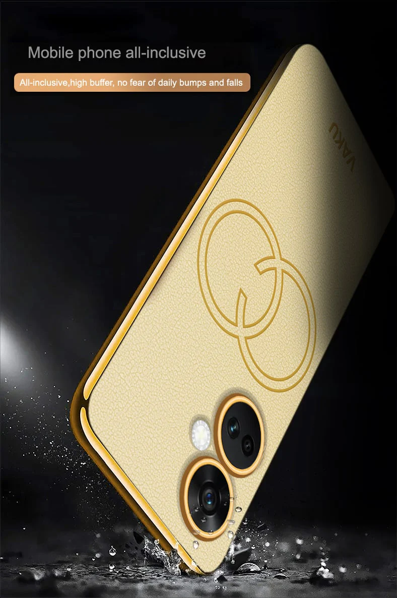 Vaku® OnePlus Nord CE 3 5G Skylar Leather Pattern Gold Electroplated Soft TPU Back Cover - Image 5