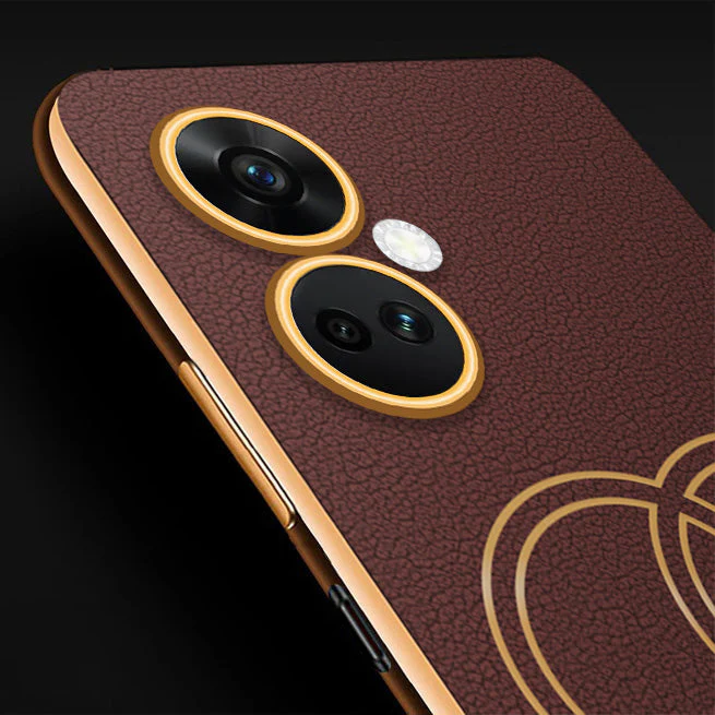 Vaku® OnePlus Nord CE 3 5G Skylar Leather Pattern Gold Electroplated Soft TPU Back Cover - Image 7