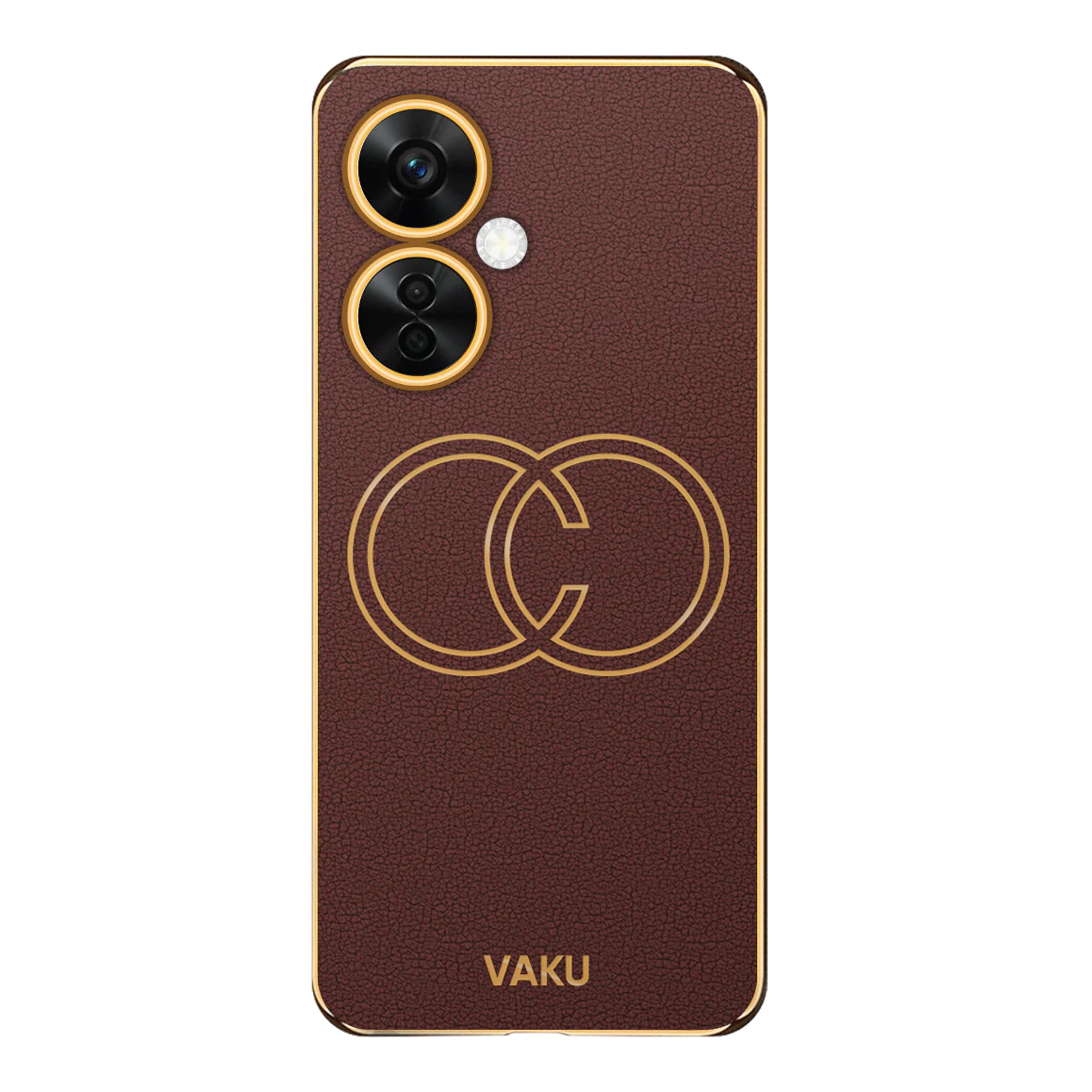 Vaku ® OnePlus Nord Ce 3 Lite 5G Skylar Series Leather Stitched Gold Electroplated Soft TPU Back Cover - Image 13