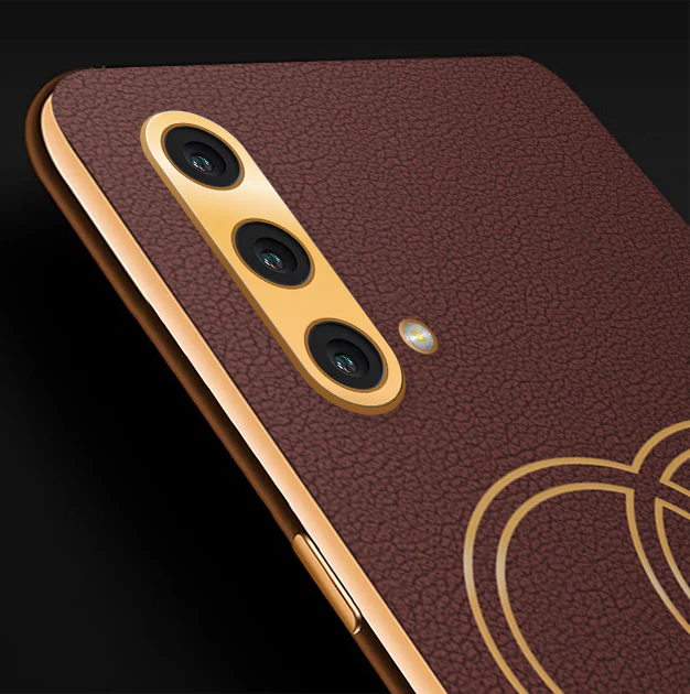 Vaku® OnePlus Nord CE Skylar Leather Pattern Gold Electroplated Soft TPU Back Cover - Image 10