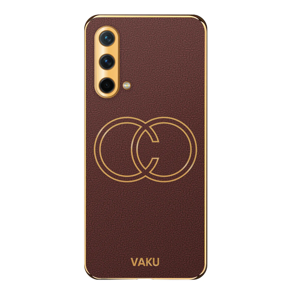 Vaku® OnePlus Nord CE Skylar Leather Pattern Gold Electroplated Soft TPU Back Cover - Image 11