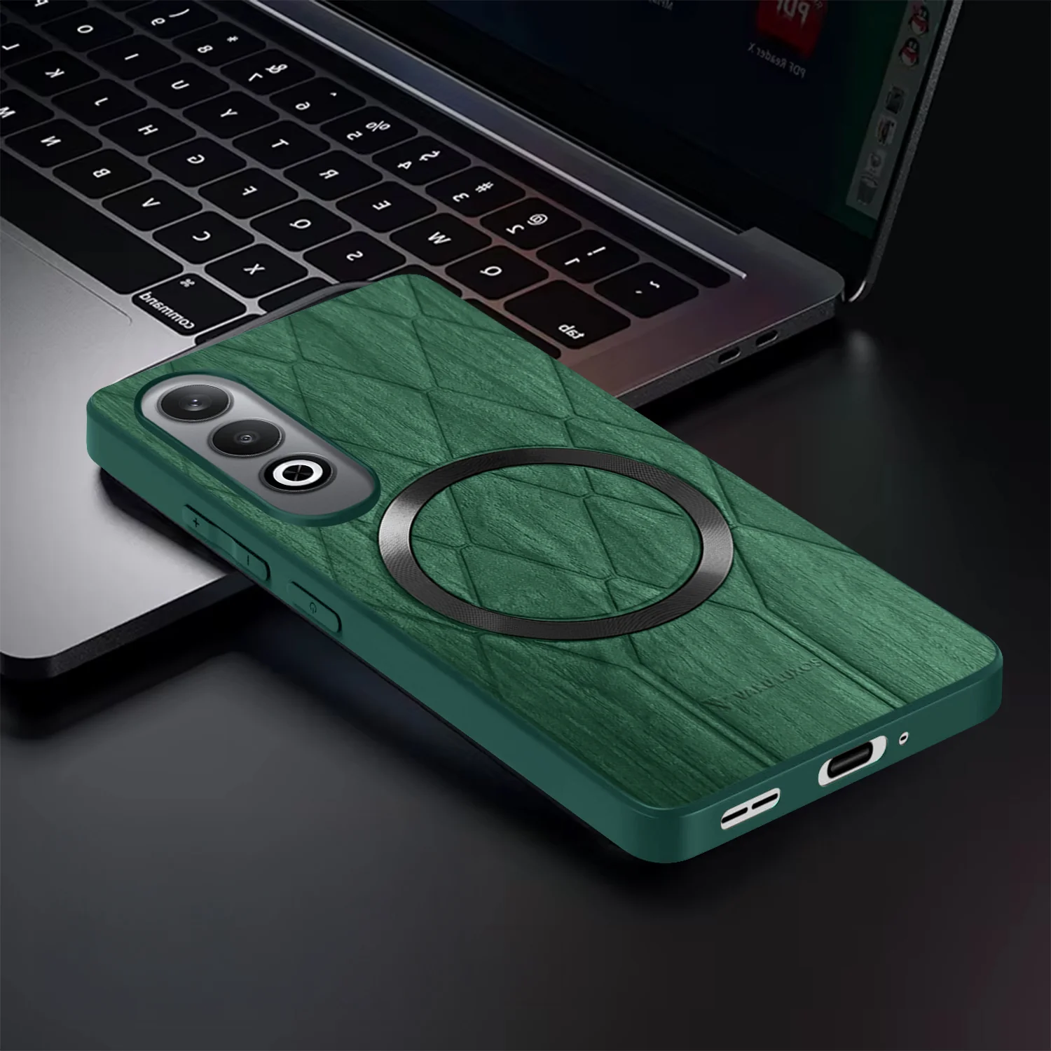 Vaku ® OnePlus Nord CE4 Diamond Plume Pattern Magnetic Magsafe Back Cover - Image 10