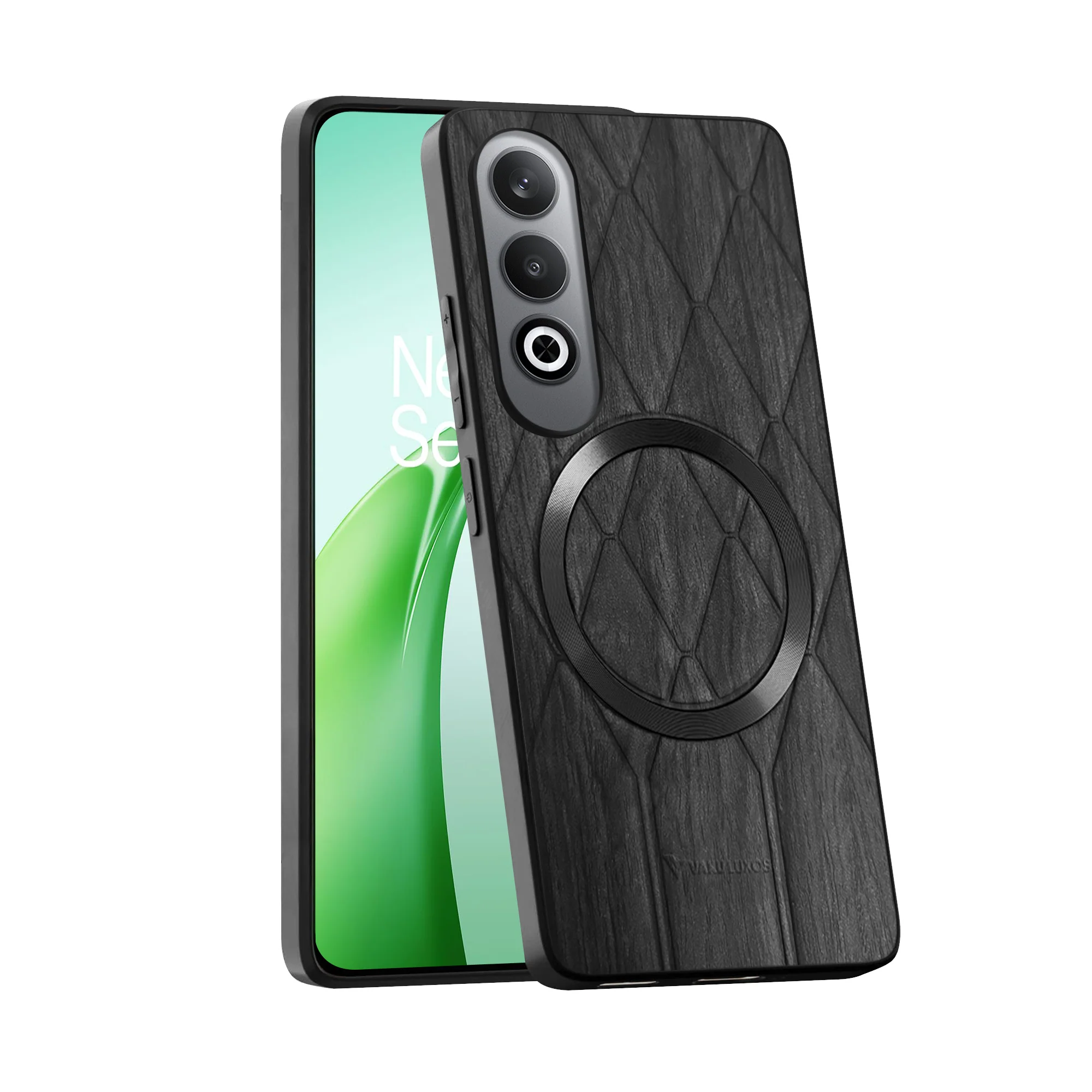 Vaku ® OnePlus Nord CE4 Diamond Plume Pattern Magnetic Magsafe Back Cover - Image 2
