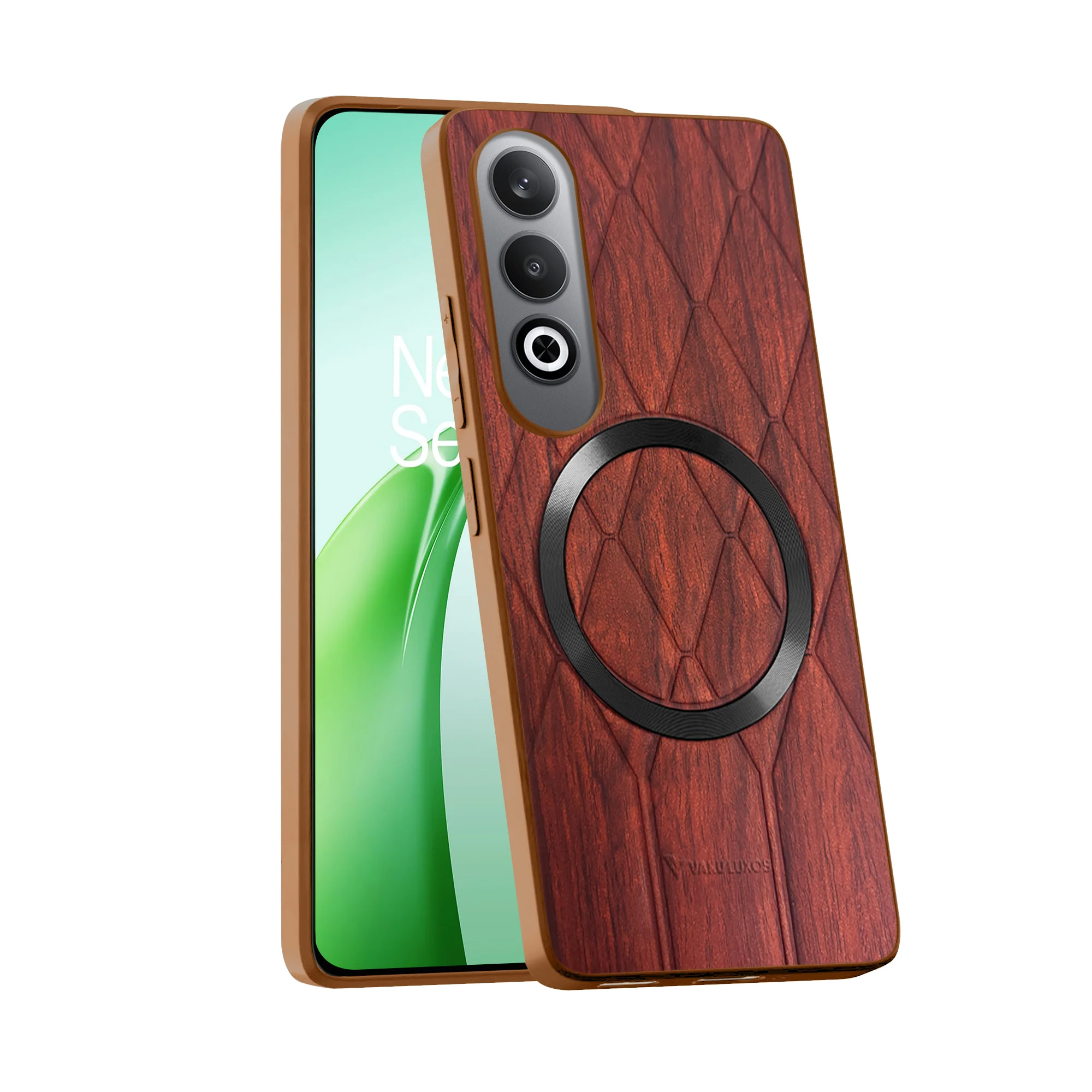 Vaku ® OnePlus Nord CE4 Diamond Plume Pattern Magnetic Magsafe Back Cover - Image 3