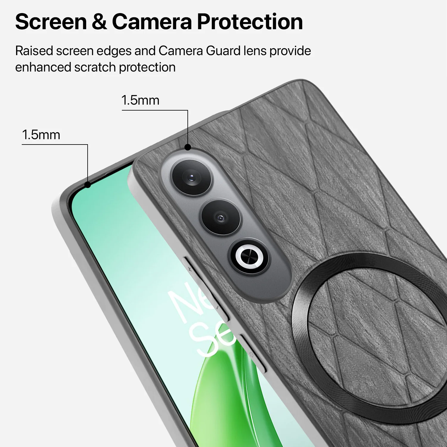 Vaku ® OnePlus Nord CE4 Diamond Plume Pattern Magnetic Magsafe Back Cover - Image 6