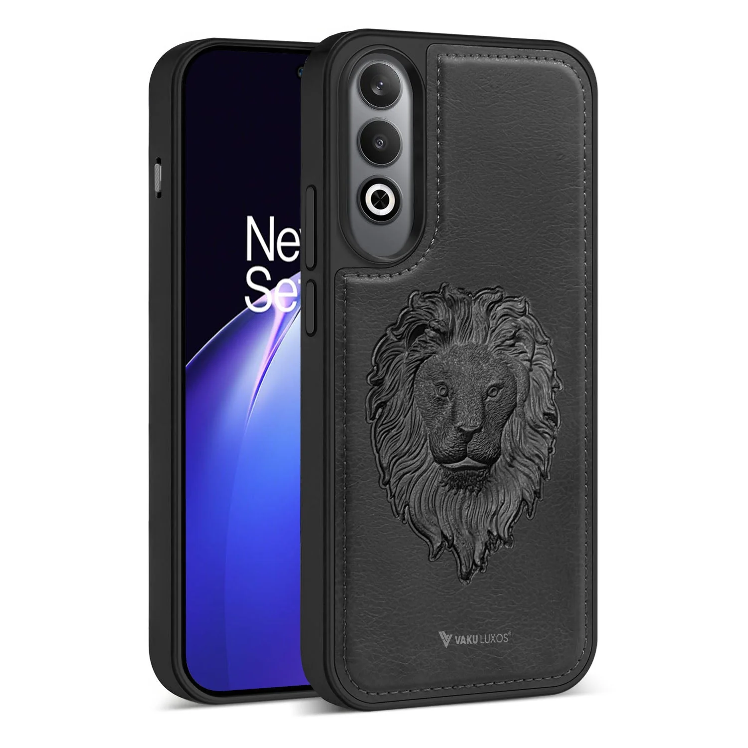 Vaku ® OnePlus Nord CE4 Lion Embossed Luxury Designer Leather Back Cover - Image 8