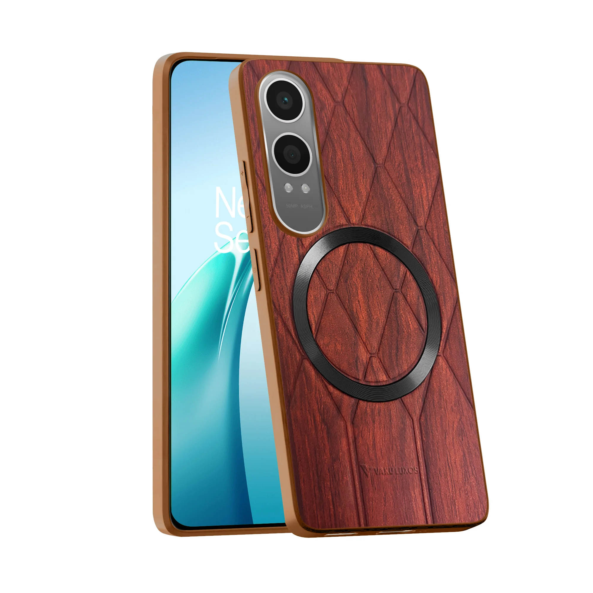 Vaku ® OnePlus Nord CE4 Lite 5G Diamond Plume Pattern Magnetic Magsafe Back Cover - Image 5