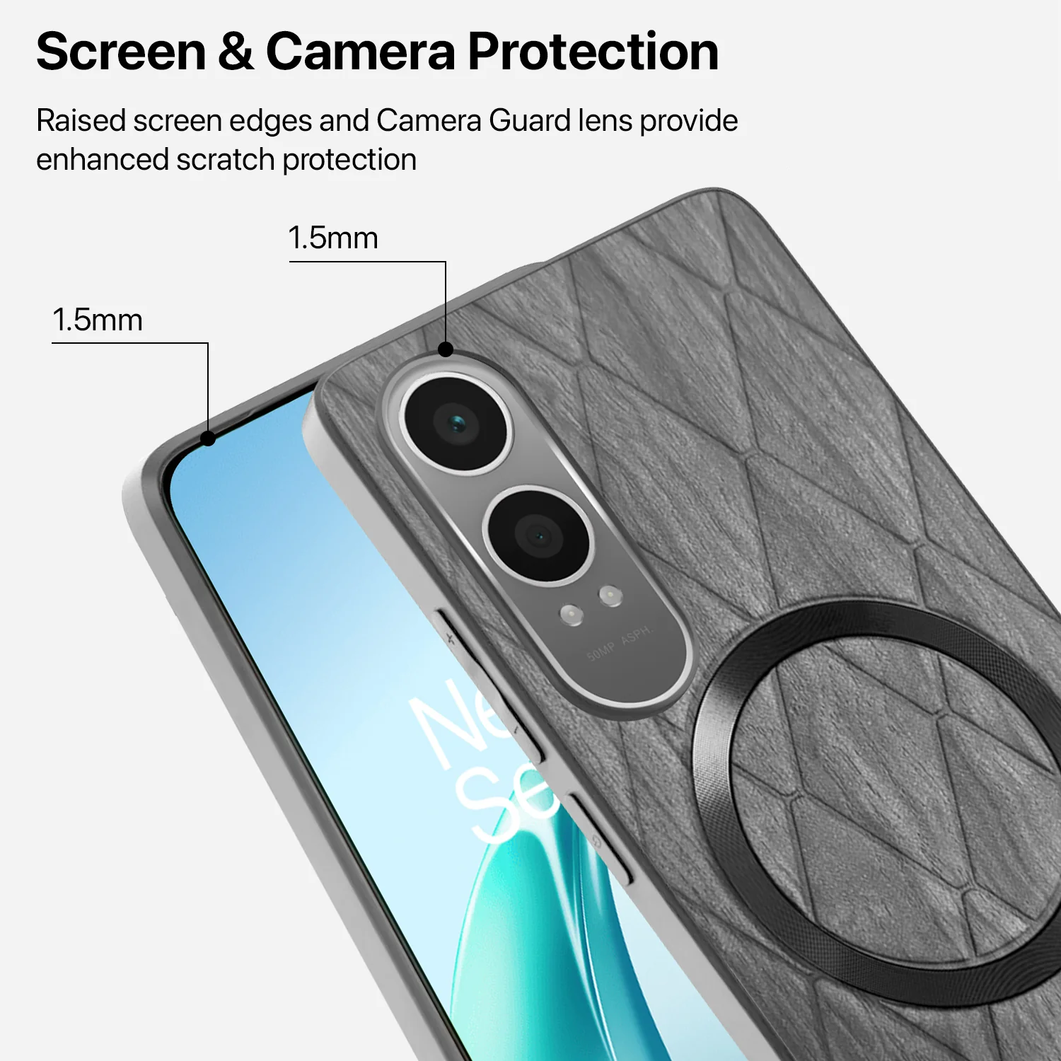 Vaku ® OnePlus Nord CE4 Lite 5G Diamond Plume Pattern Magnetic Magsafe Back Cover - Image 6