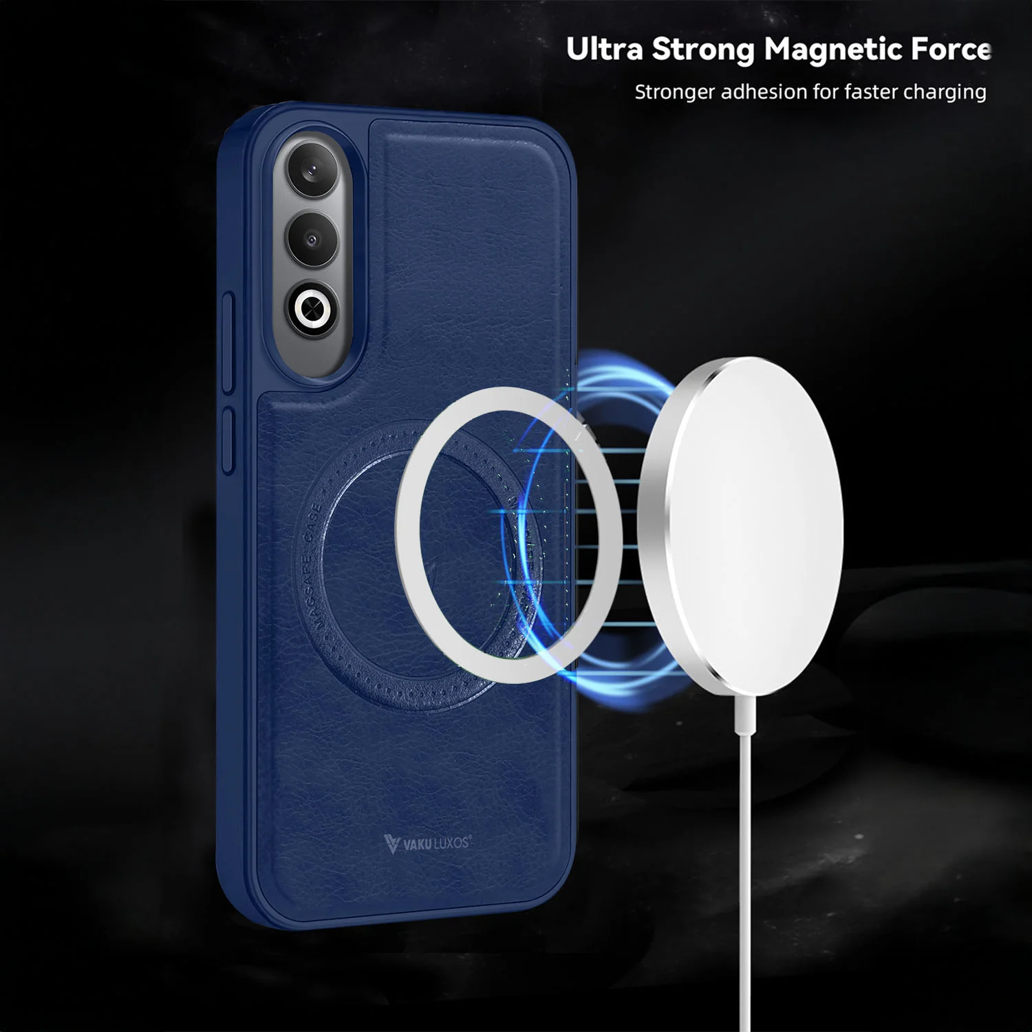 Vaku ® OnePlus Nord CE4 Maxtron Leather Stitched Magnetic Magsafe Back Cover - Image 11