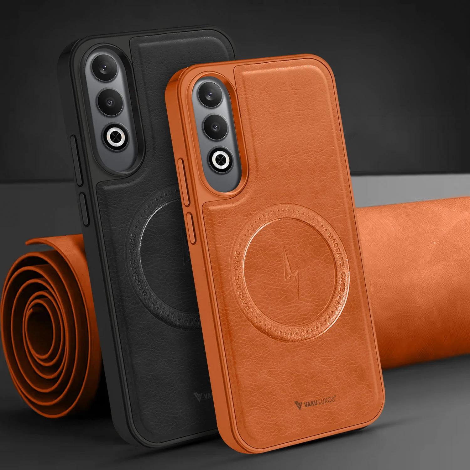 Vaku ® OnePlus Nord CE4 Maxtron Leather Stitched Magnetic Magsafe Back Cover - Image 8