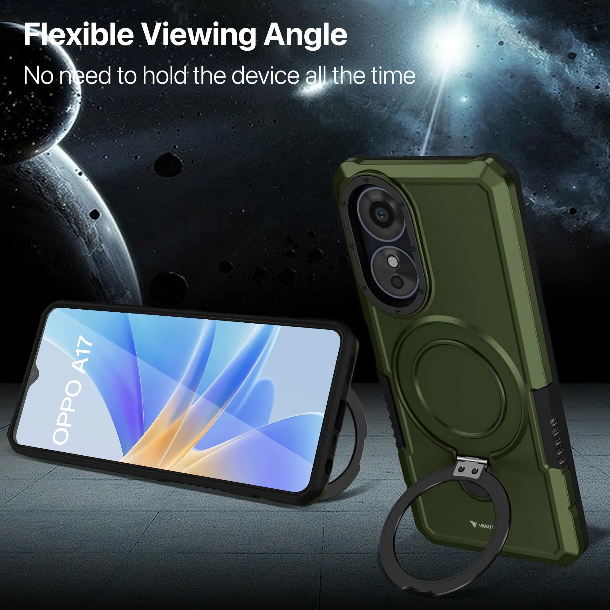 Vaku ® Oppo A17 Astor Military Grade Armor Protective Back cover - Image 7