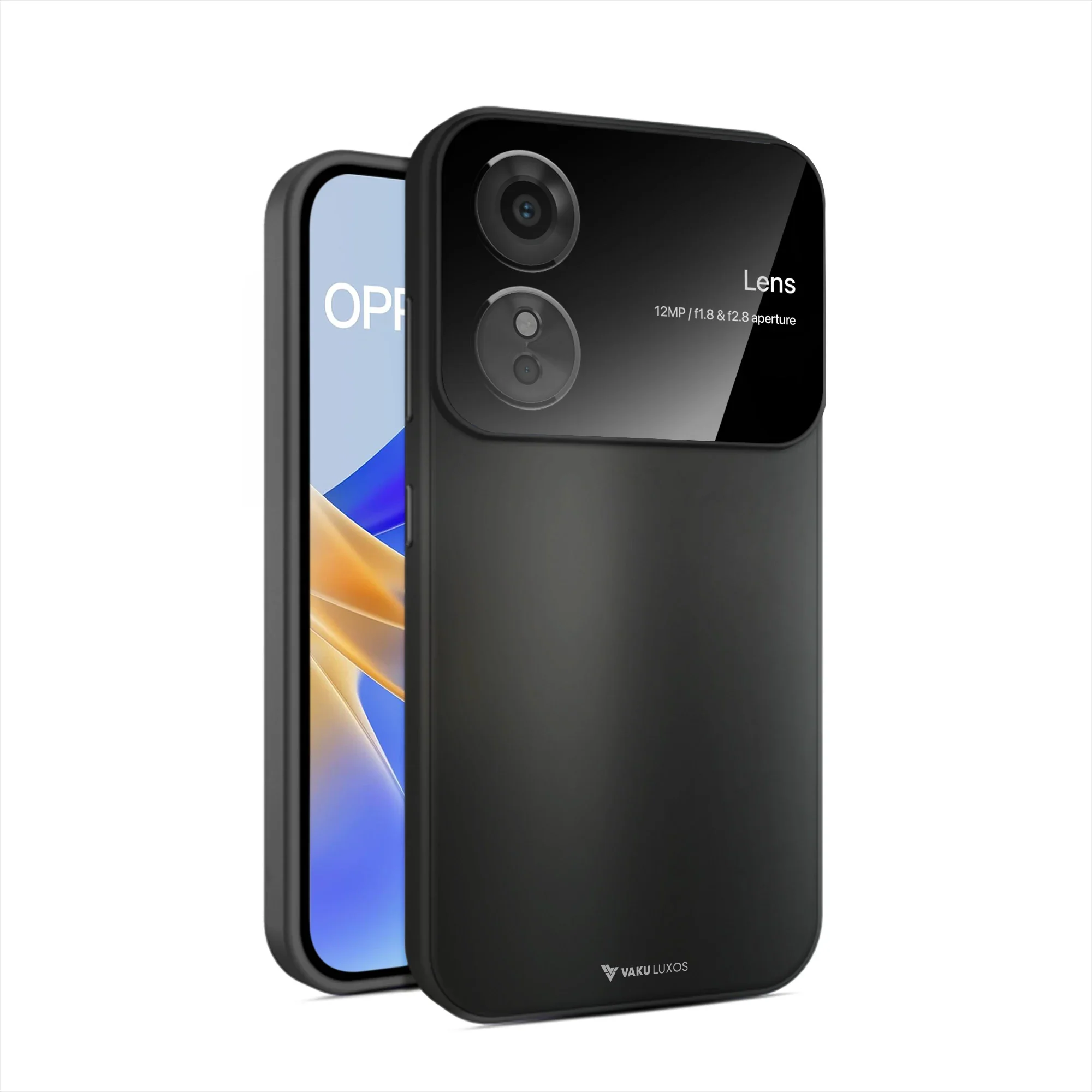 Vaku ® Oppo A17 Glazed Polarized Camera Lens Protector Back Cover
