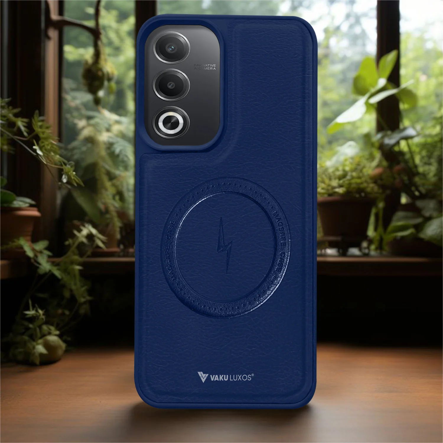 Vaku ® Oppo A3 Pro 5G Maxtron Leather Stitched Magnetic Magsafe Back Cover - Image 13