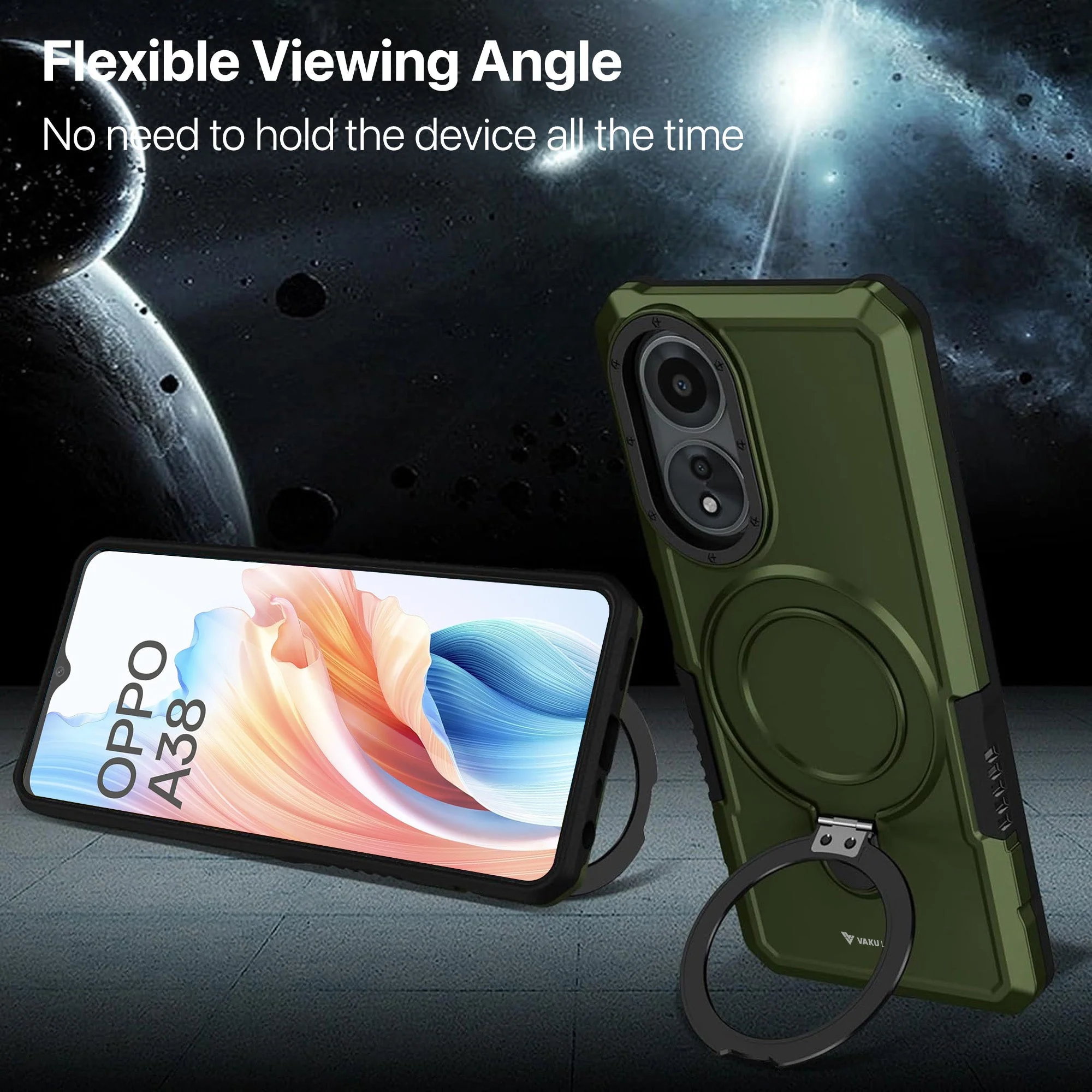 Vaku ® Oppo A38 Astor Military Grade Armor Protective Back cover - Image 10