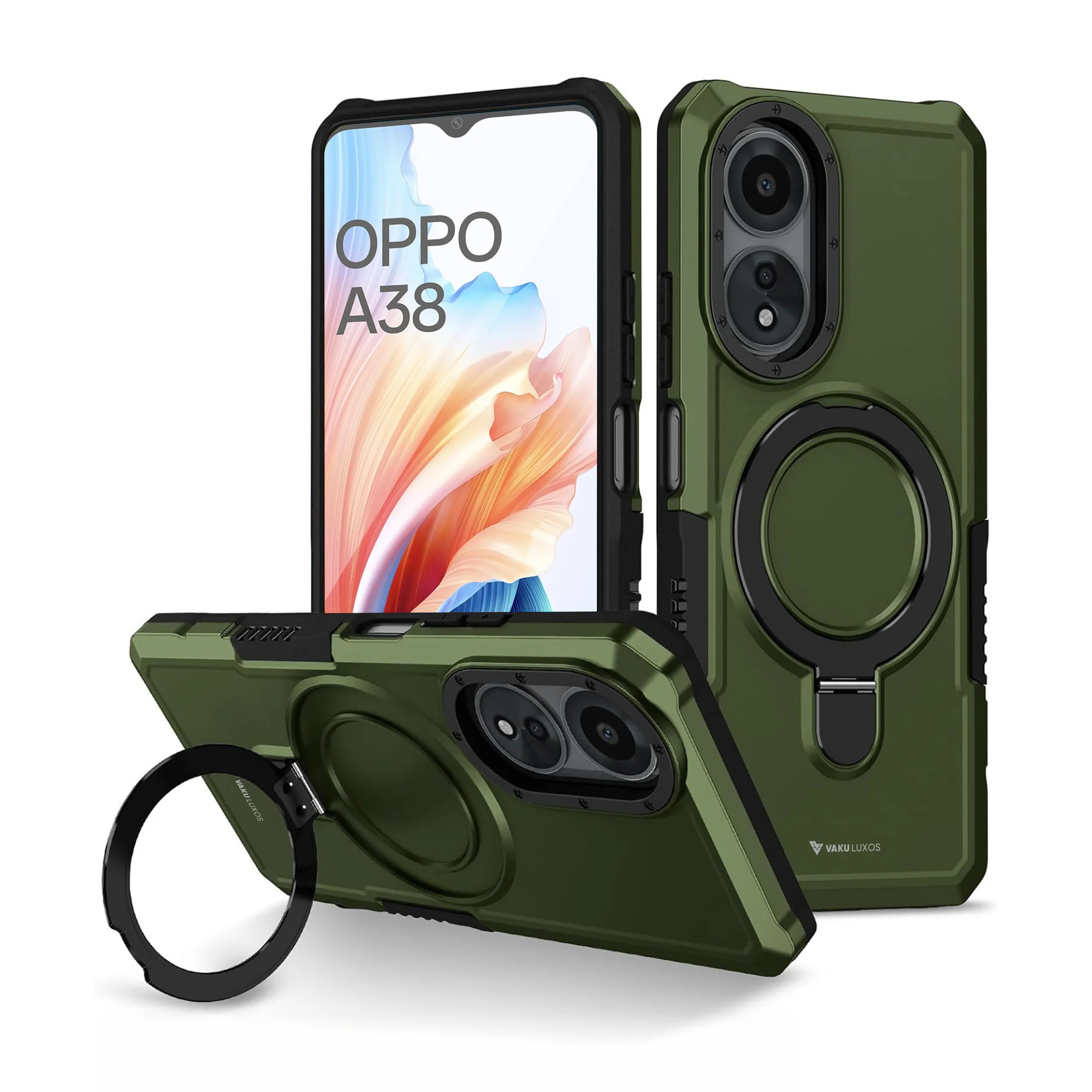 Vaku ® Oppo A38 Astor Military Grade Armor Protective Back cover - Image 20