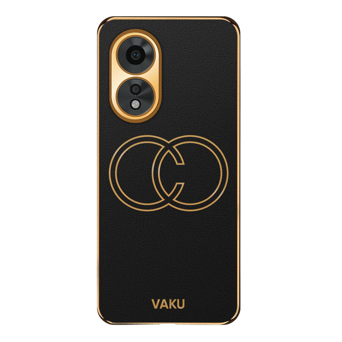Vaku® Oppo A38 Skylar Leather Pattern Gold Electroplated Soft TPU Back Cover - Image 12