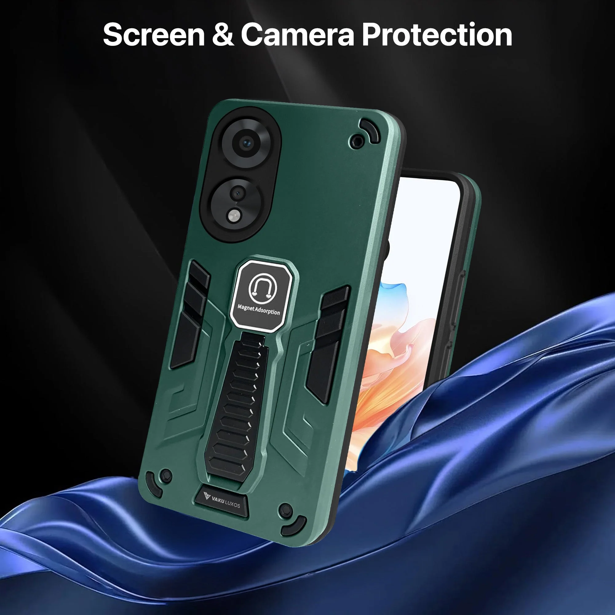 Vaku ® Oppo A38 Valor Military Grade Shockproof Back Cover - Image 10
