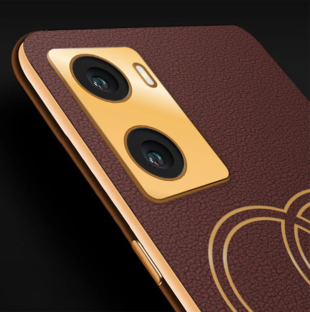 Vaku® Oppo A57 4G Skylar Leather Pattern Gold Electroplated Soft TPU Back Cover - Image 10