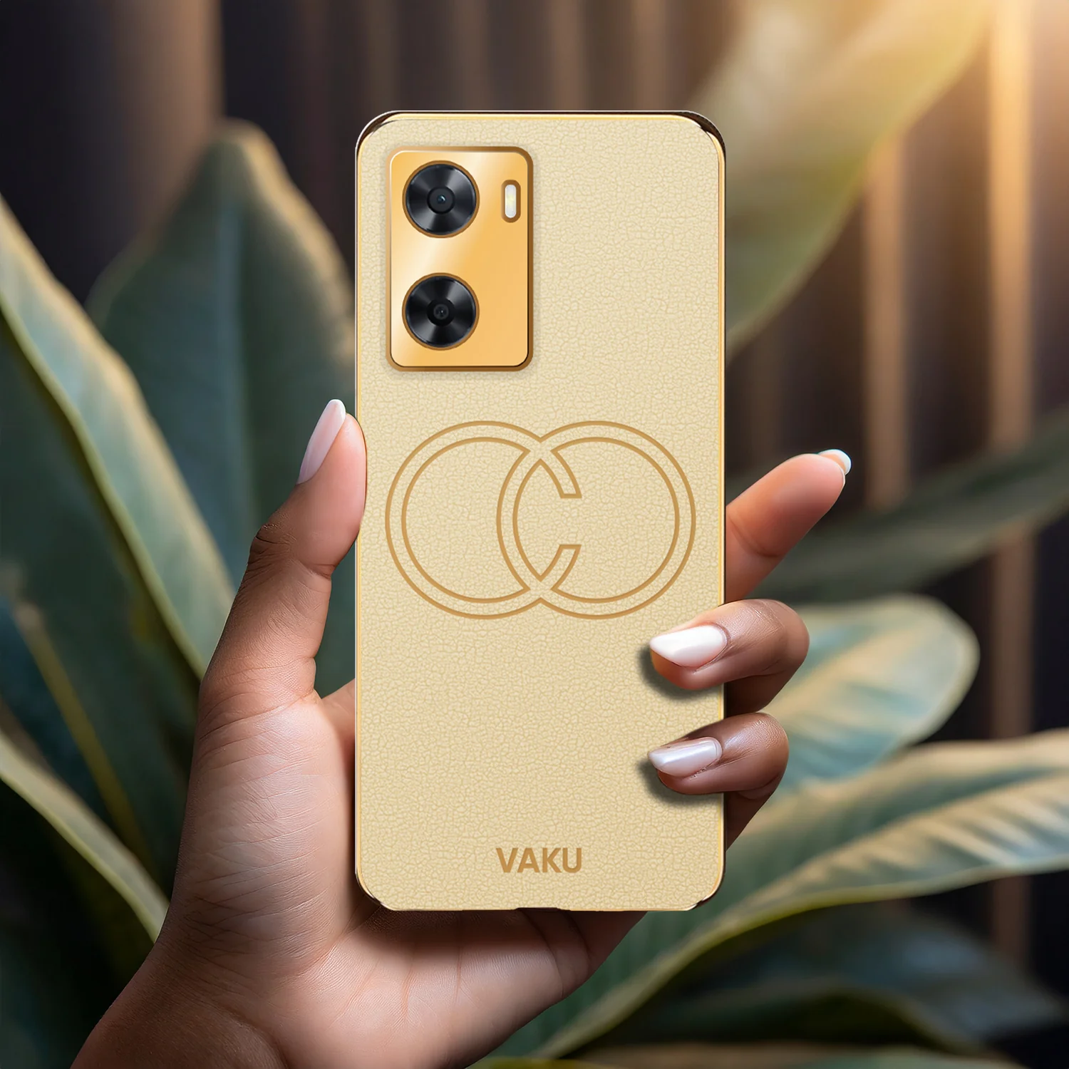 Vaku® Oppo A57 4G Skylar Leather Pattern Gold Electroplated Soft TPU Back Cover - Image 14