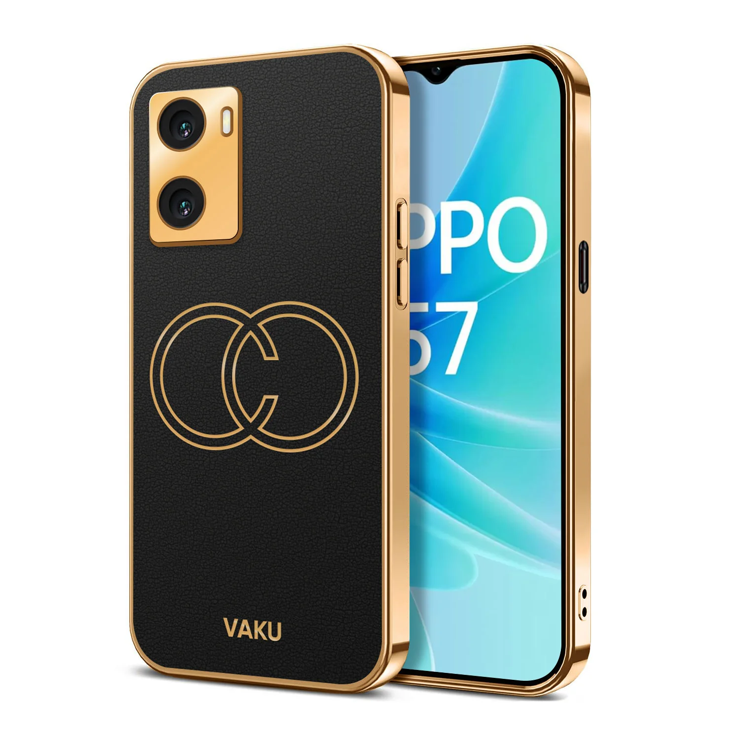 Vaku® Oppo A57 4G Skylar Leather Pattern Gold Electroplated Soft TPU Back Cover - Image 8