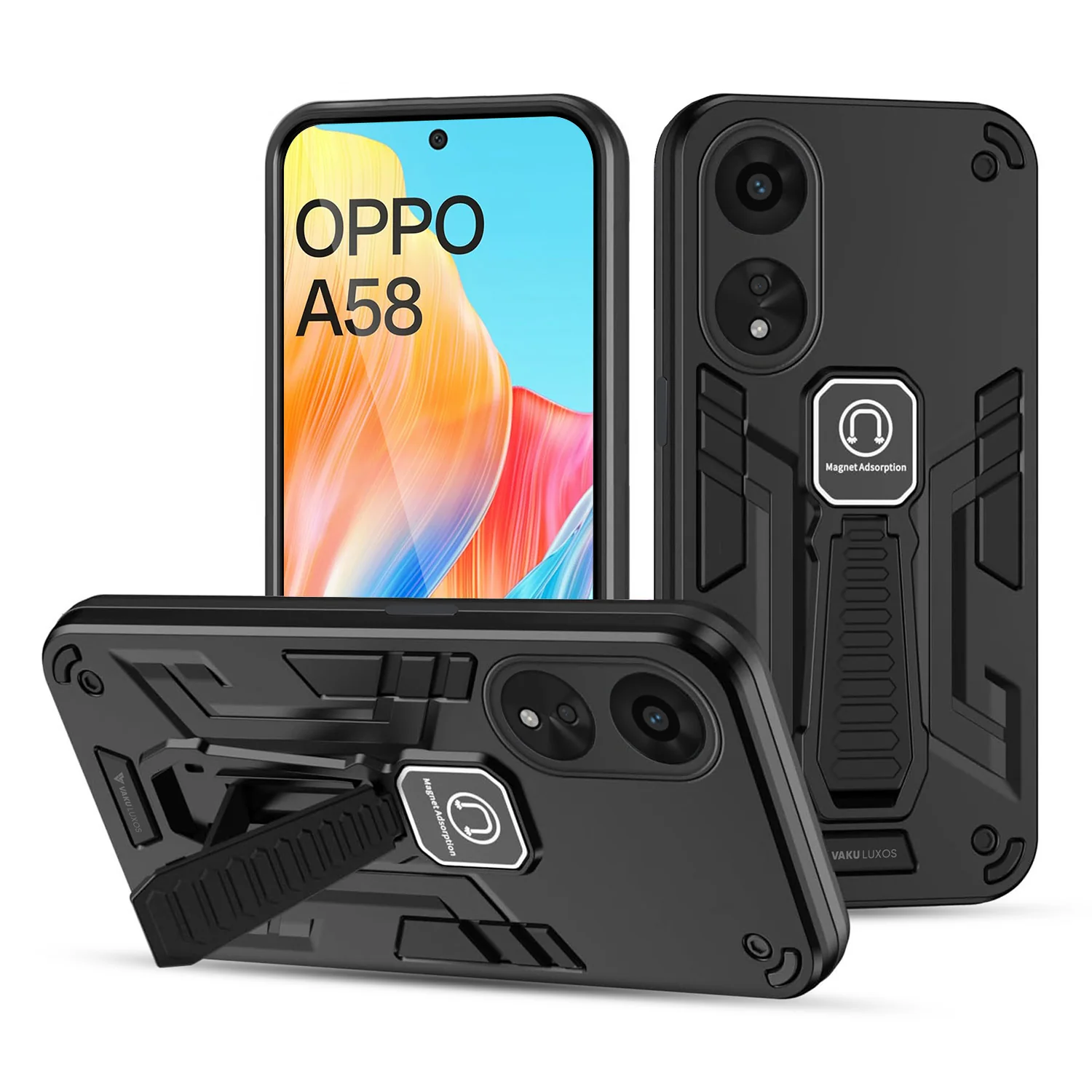 Vaku ® Oppo A58 4G Valor Military Grade Shockproof Back Cover - Image 5