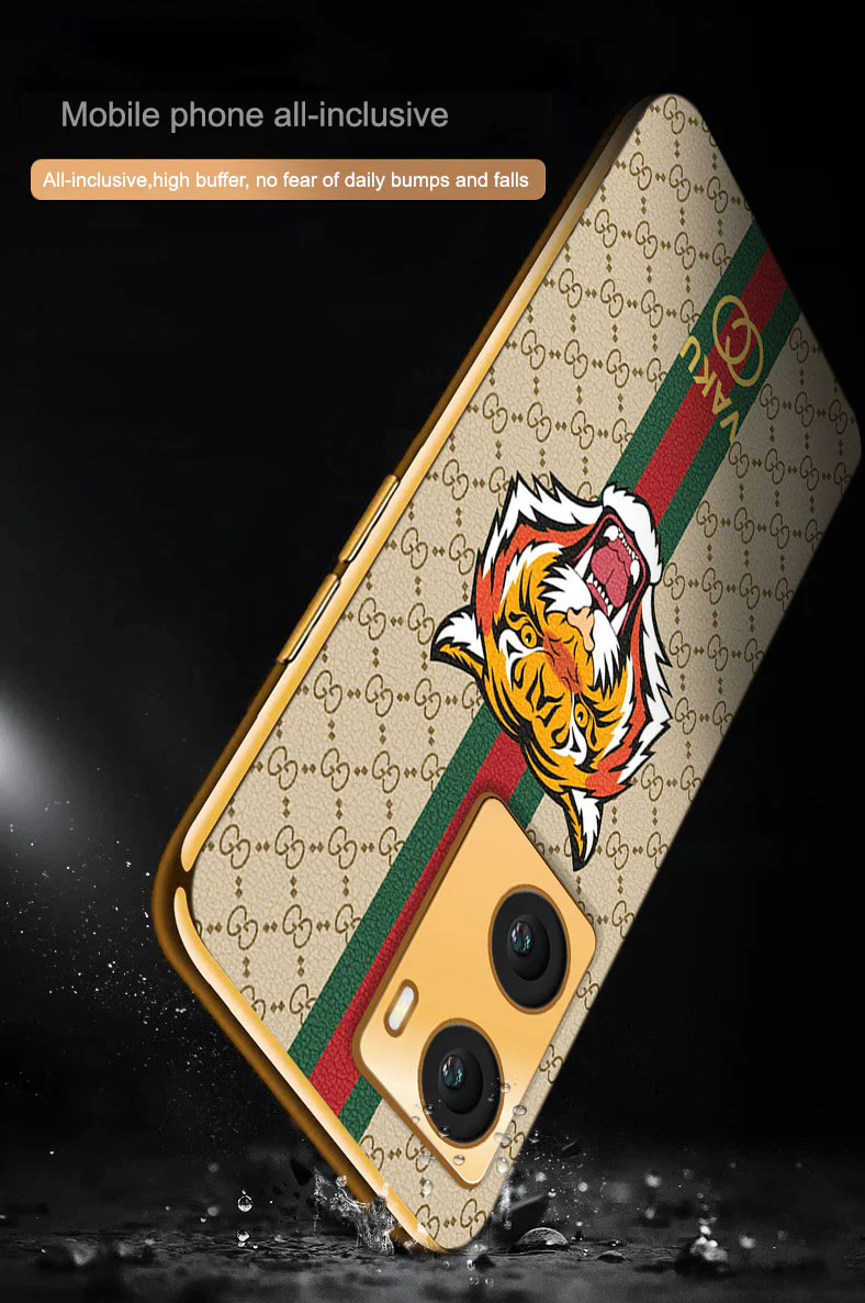 Vaku ® Oppo A77S Lynx Designer Leather Pattern Gold Electroplated Soft TPU Back Cover Case - Image 12