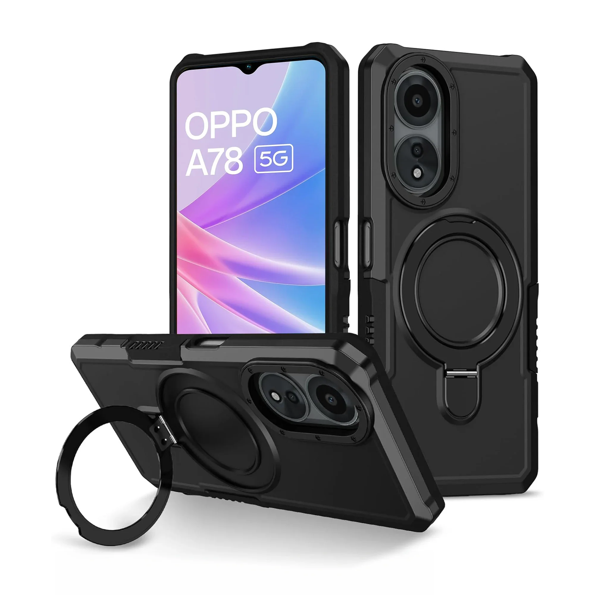 Vaku ® Oppo A78 5G Astor Military Grade Armor Protective Back cover