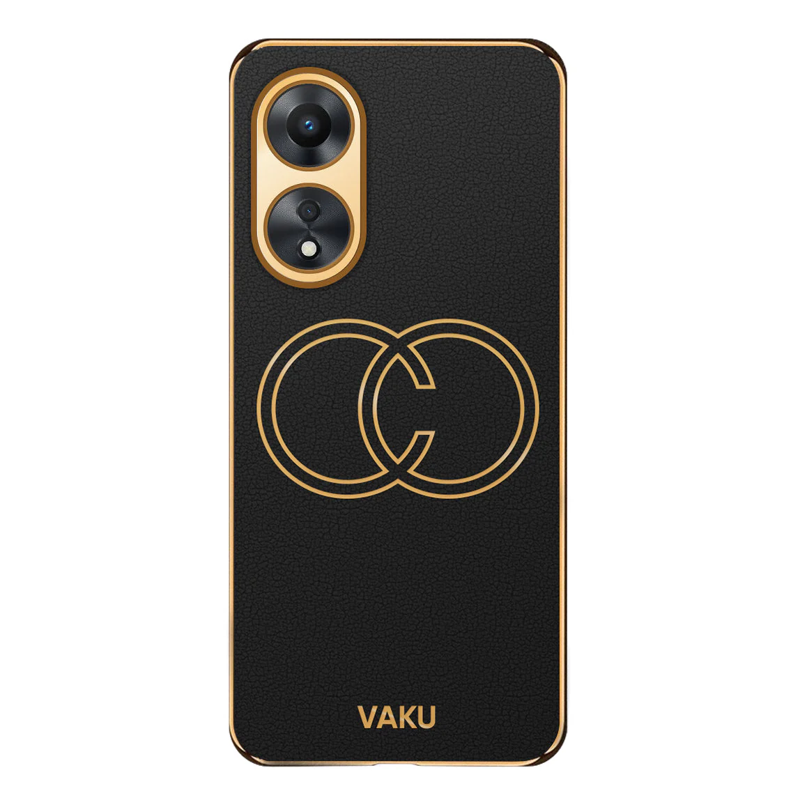 Vaku® Oppo A78 5G Skylar Leather Pattern Gold Electroplated Soft TPU Back Cover - Image 16