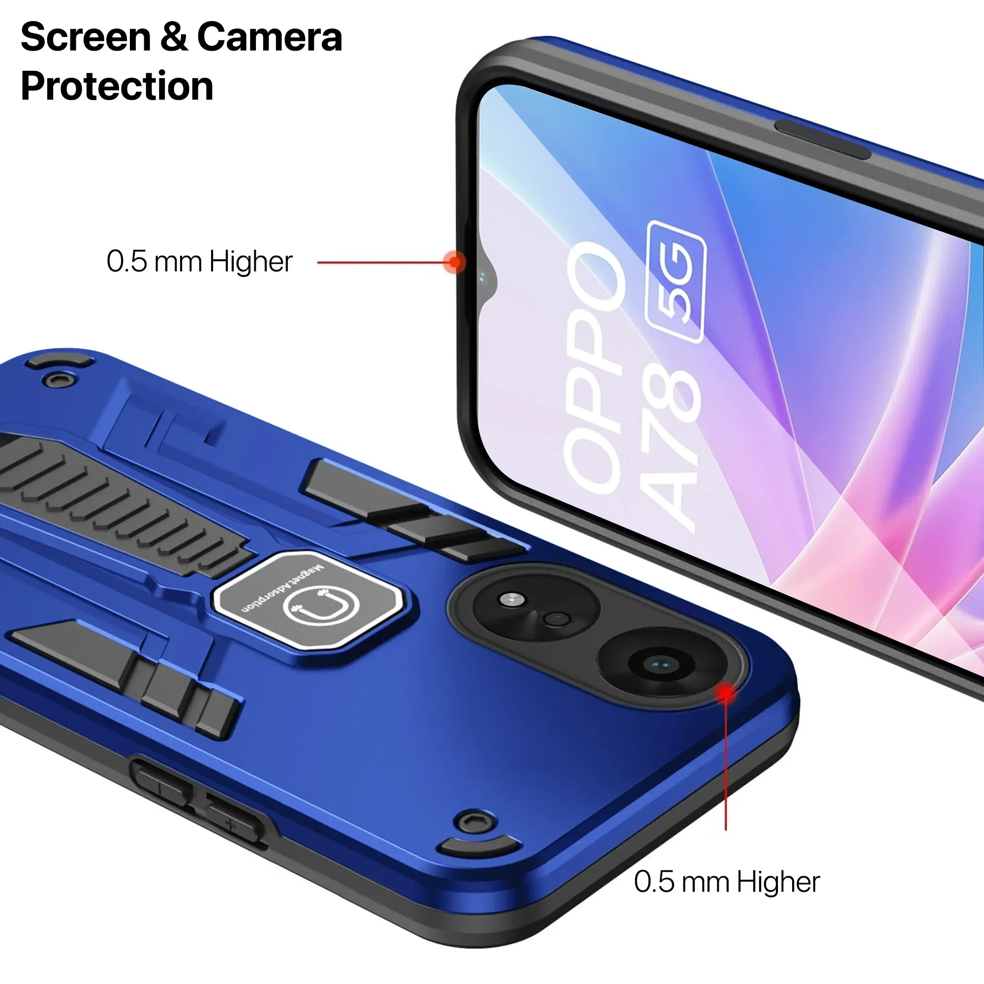 Vaku ® Oppo A78 5G Valor Military Grade Shockproof Back Cover - Image 14