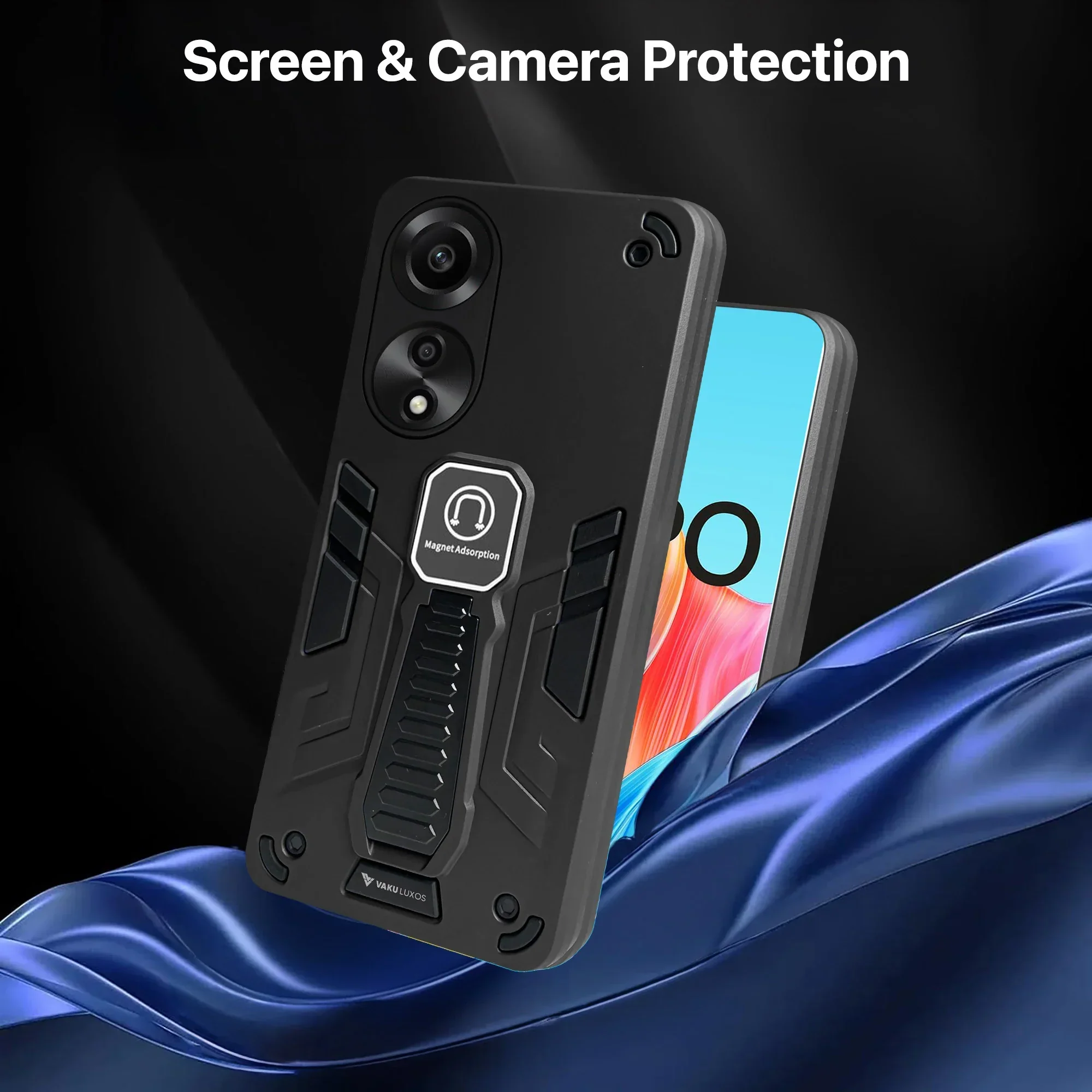 Vaku ® Oppo A78 5G Valor Military Grade Shockproof Back Cover - Image 3