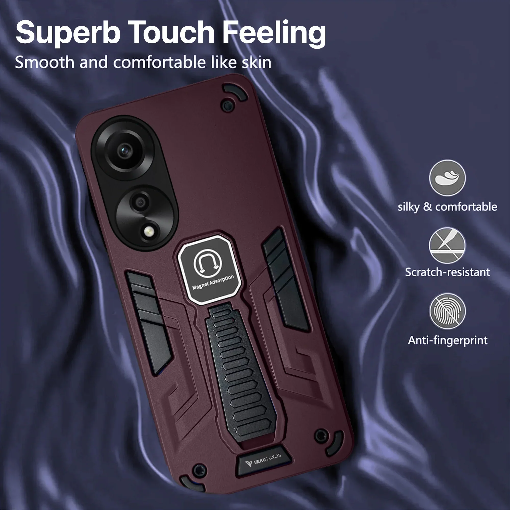 Vaku ® Oppo A78 5G Valor Military Grade Shockproof Back Cover - Image 5