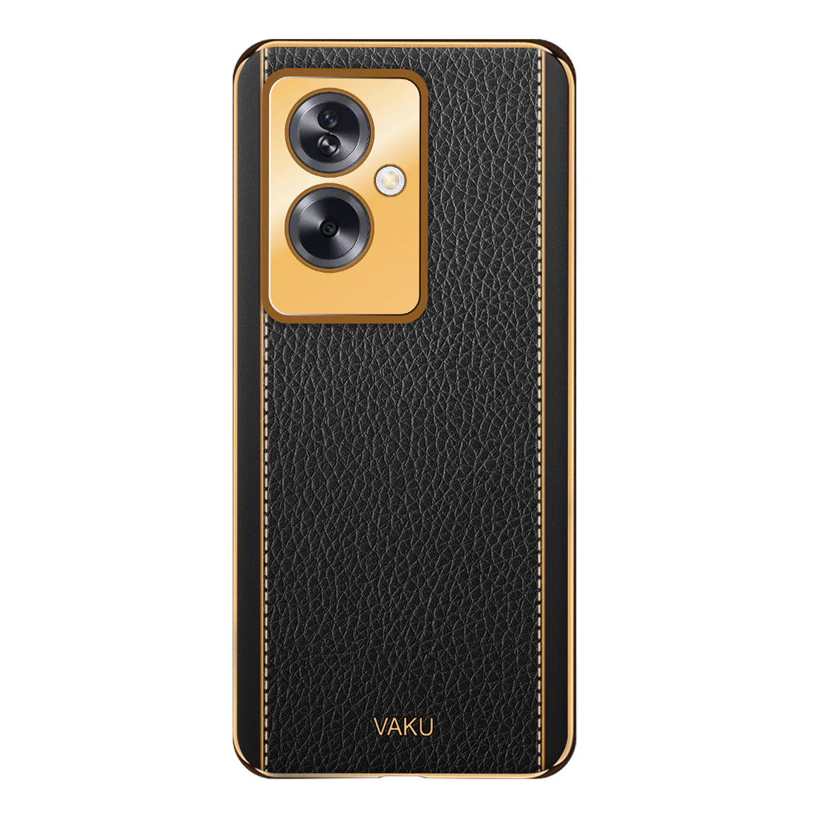 Vaku® Oppo A79 5G Luxemberg Leather Pattern Gold Electroplated Soft TPU Back Cover - Image 12